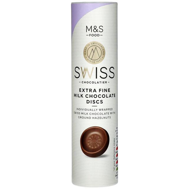 Swiss Chocolate Extra Fine Milk Chocolate Discs 115g