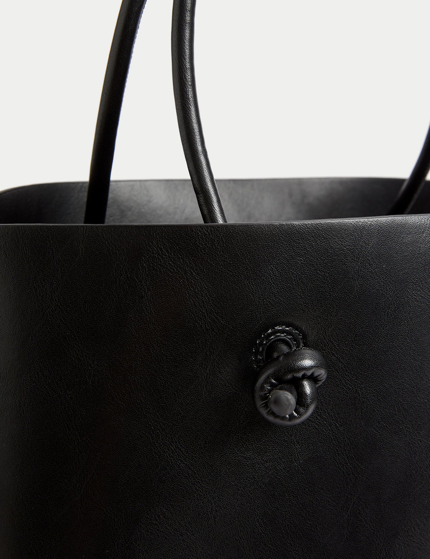 Faux Leather Tote Bag