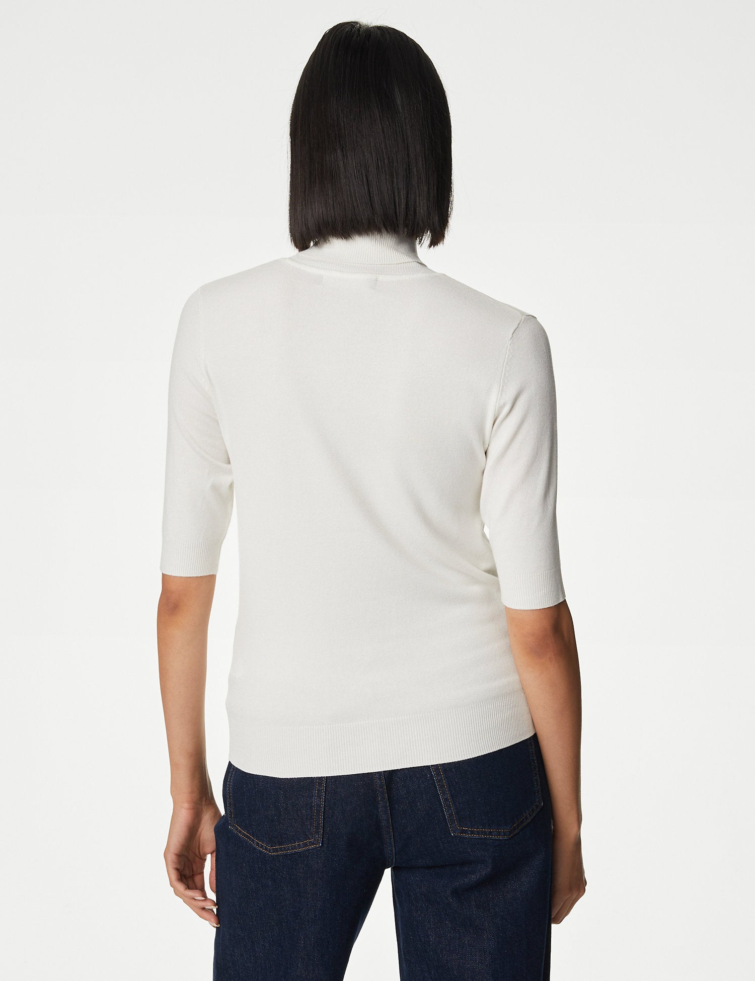 Roll Neck Fitted Jumper
