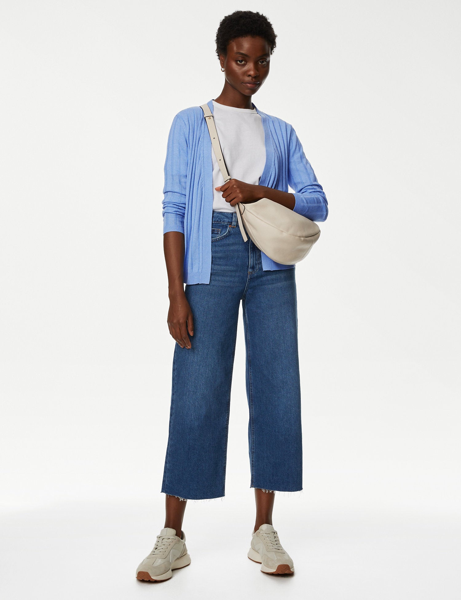 Edge to Edge Relaxed Cardigan with Linen