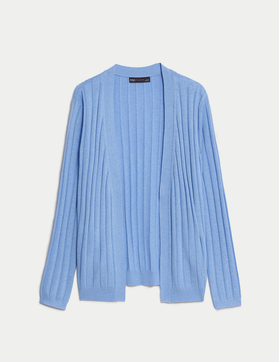 Edge to Edge Relaxed Cardigan with Linen