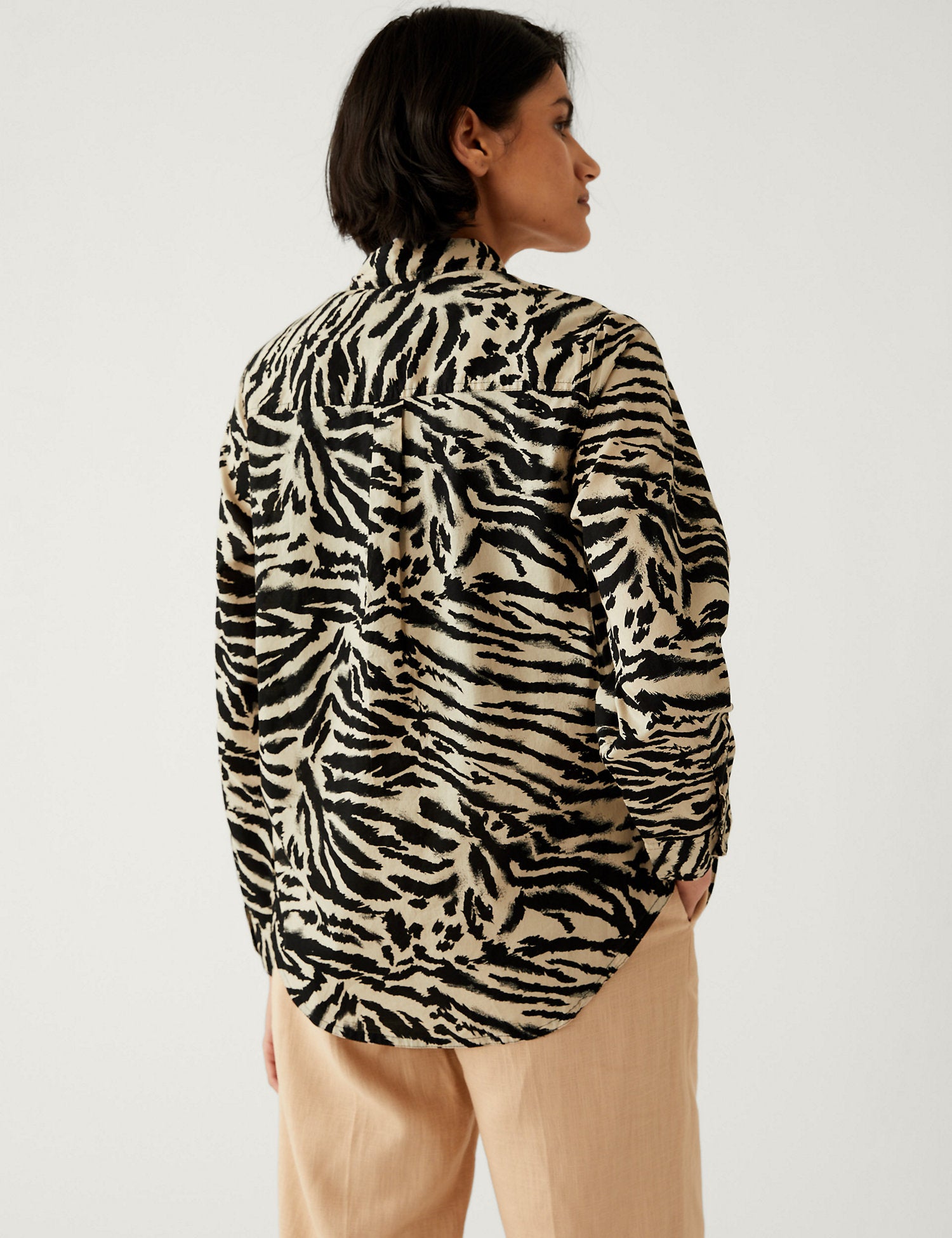 Pure Cotton Printed Collared Shirt