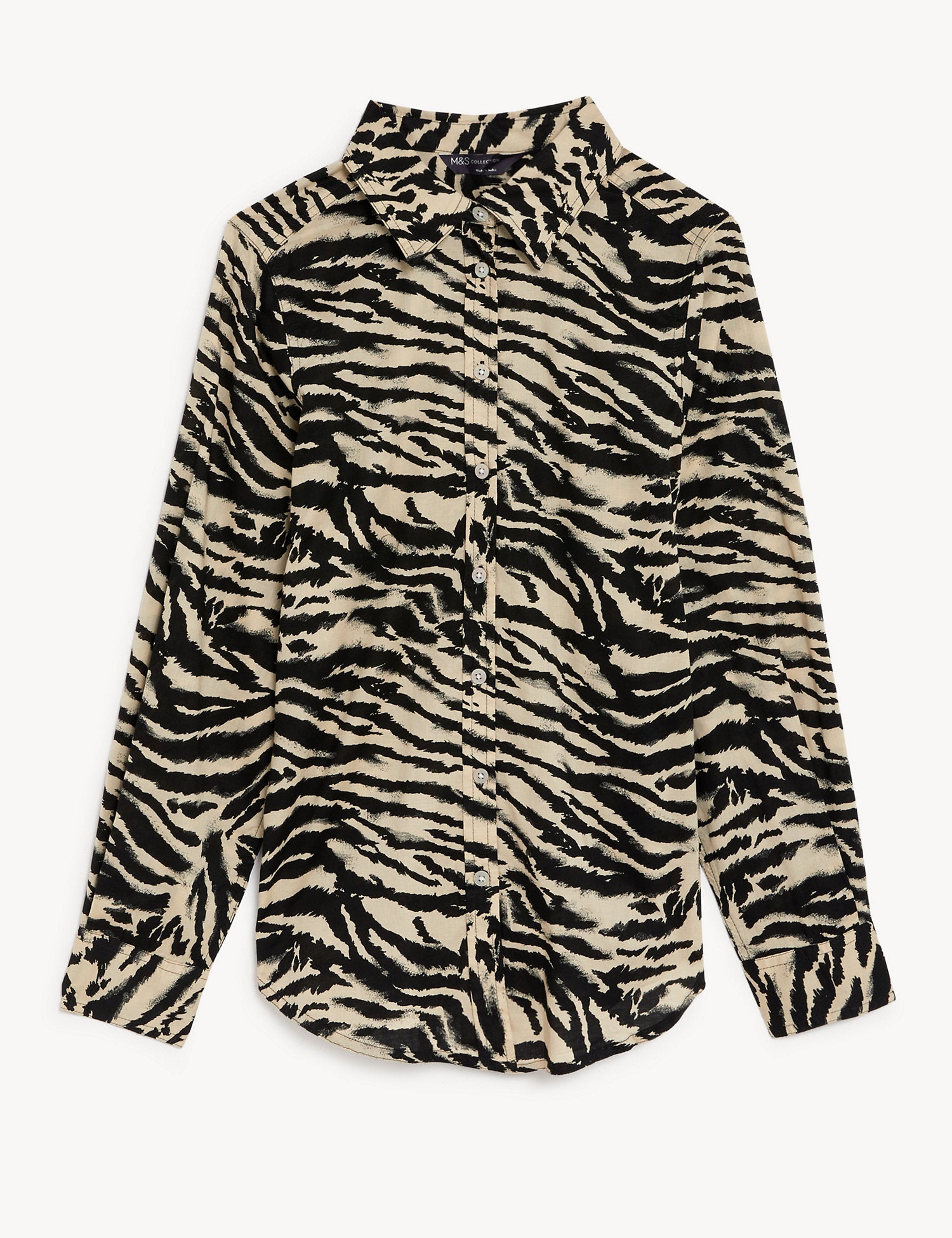Pure Cotton Printed Collared Shirt