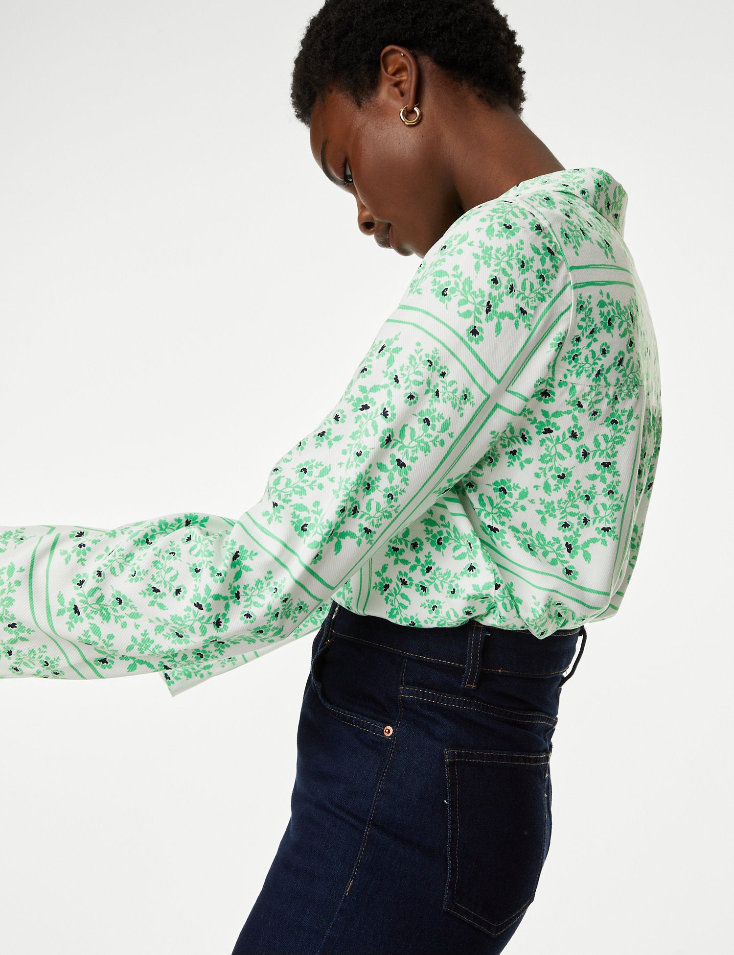 Floral Collared Blouse