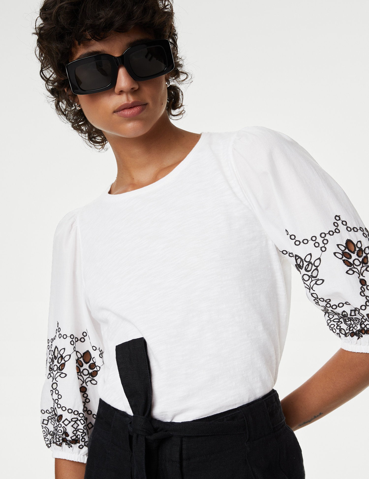 Pure Cotton Broderie Top