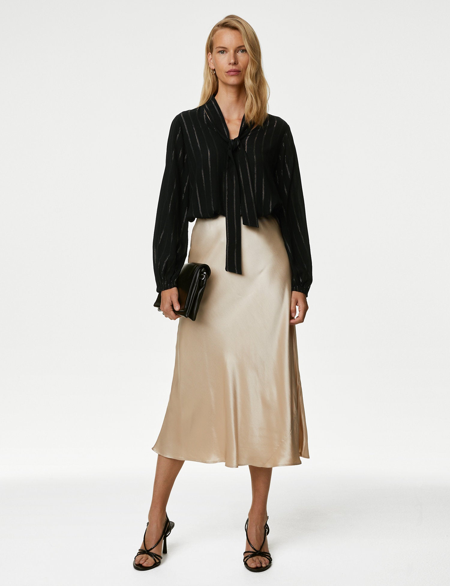 Tie Neck Popover Blouse