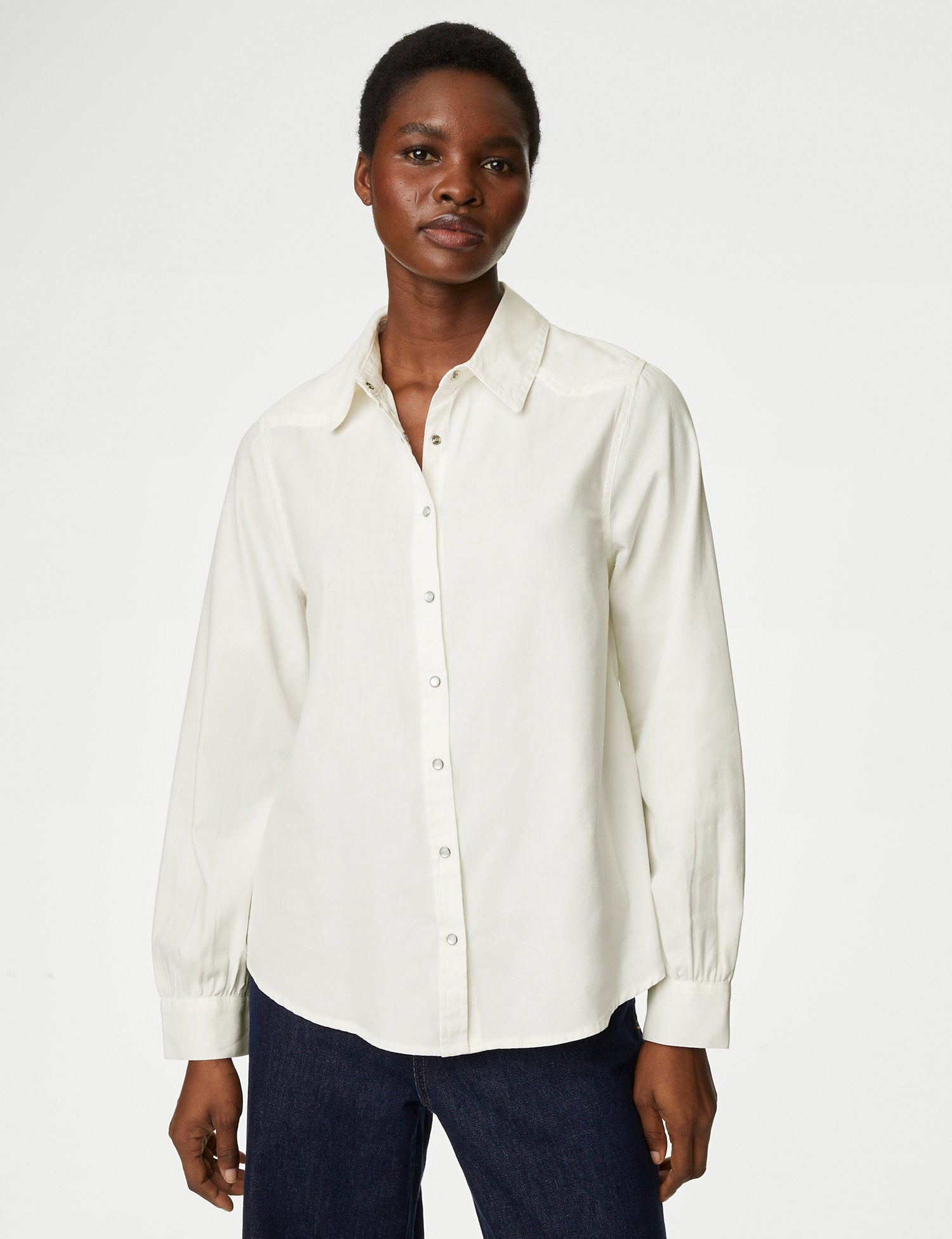 Pure Cotton Collared Shirt