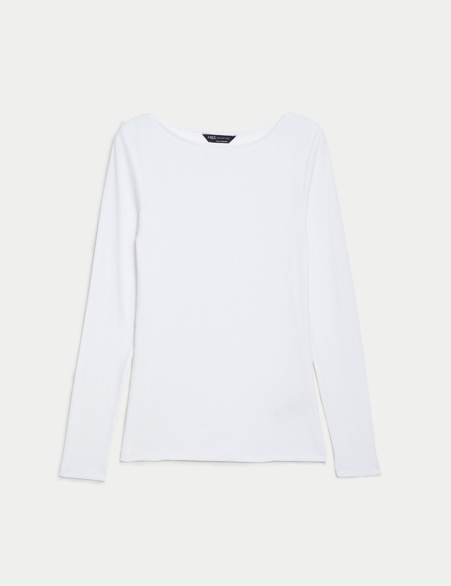 Cotton Rich Ribbed Slim Fit Top