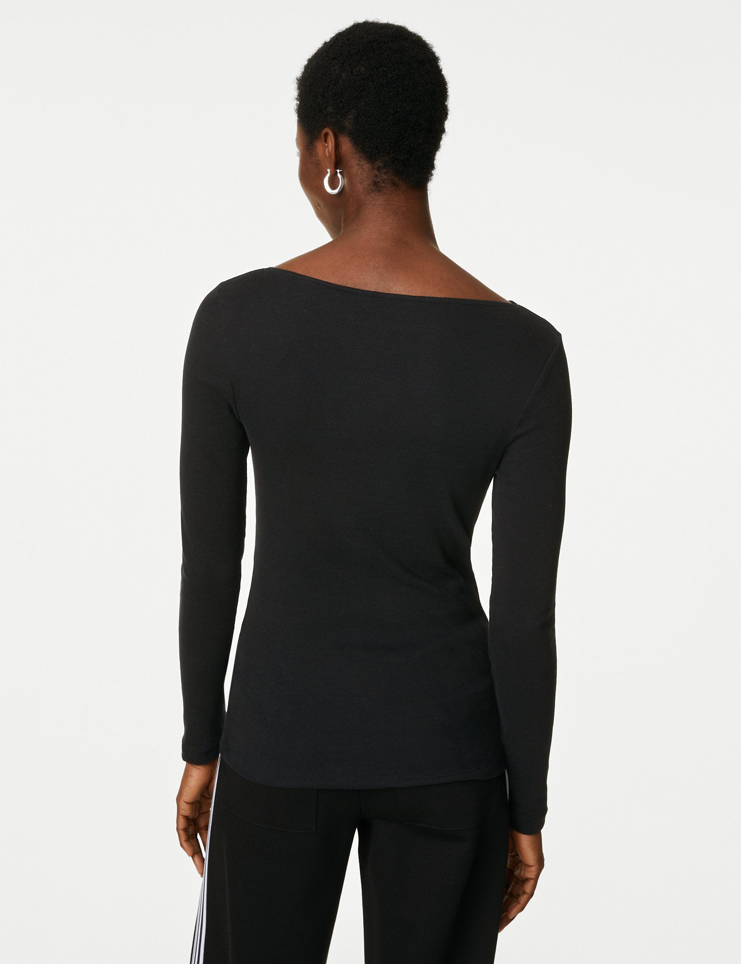 Cotton Rich Ribbed Slim Fit Top