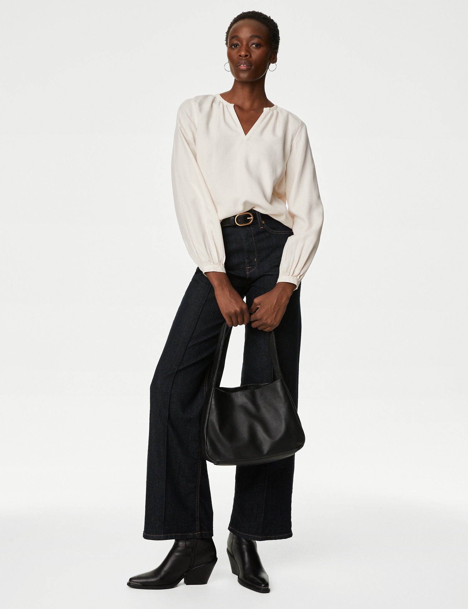 Pure Lyocell™ V-Neck Blouse