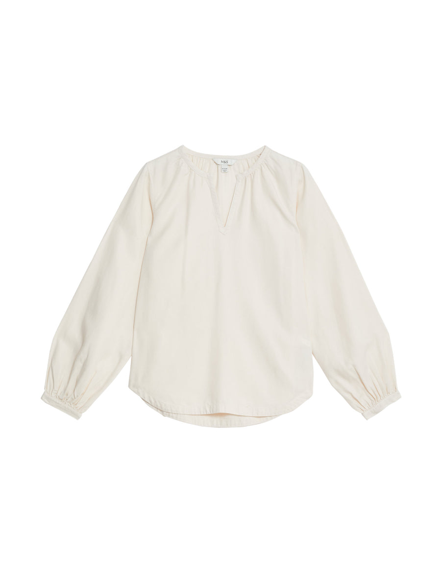 Pure Lyocell™ V-Neck Blouse