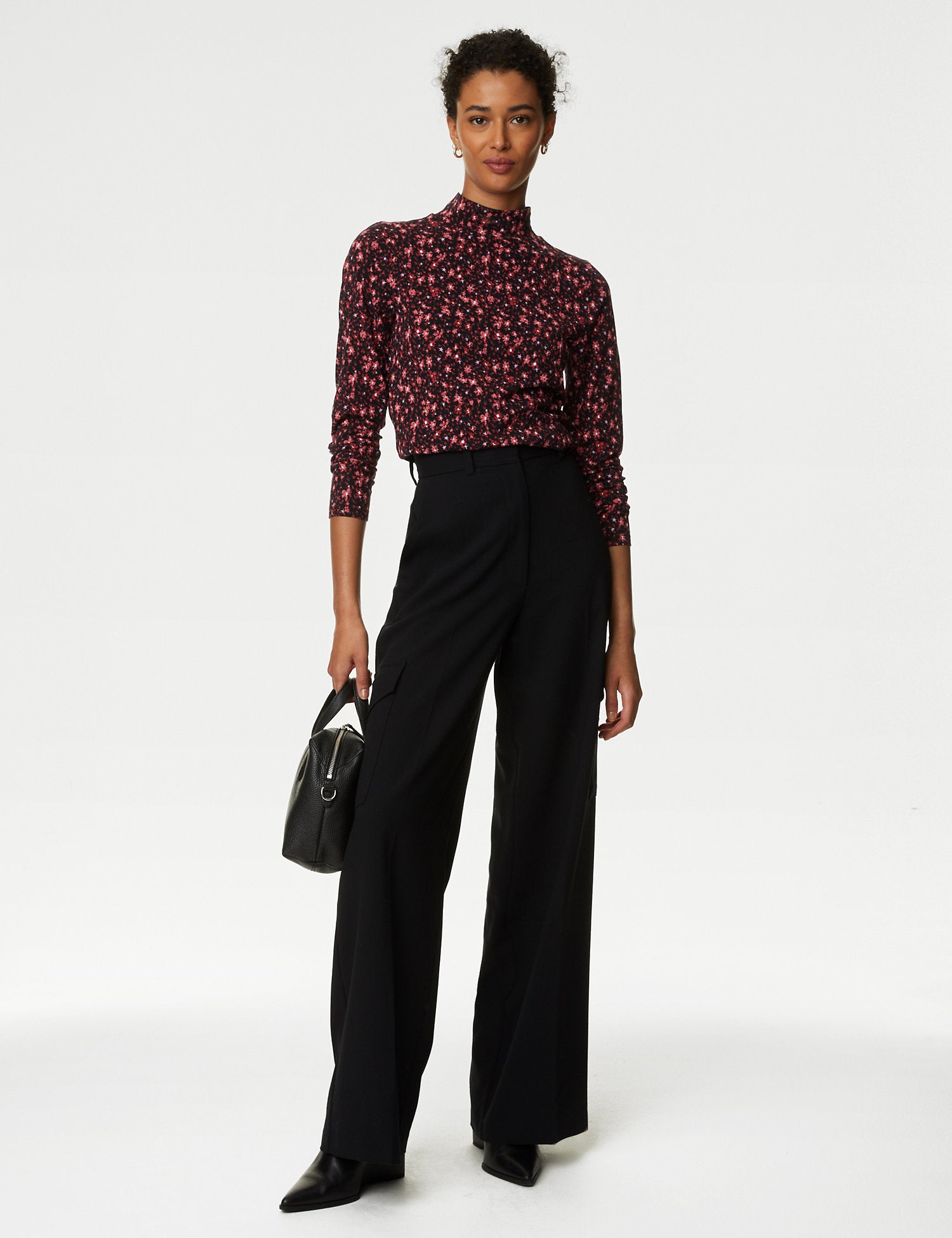 Cotton Rich Printed Slim Fit Top
