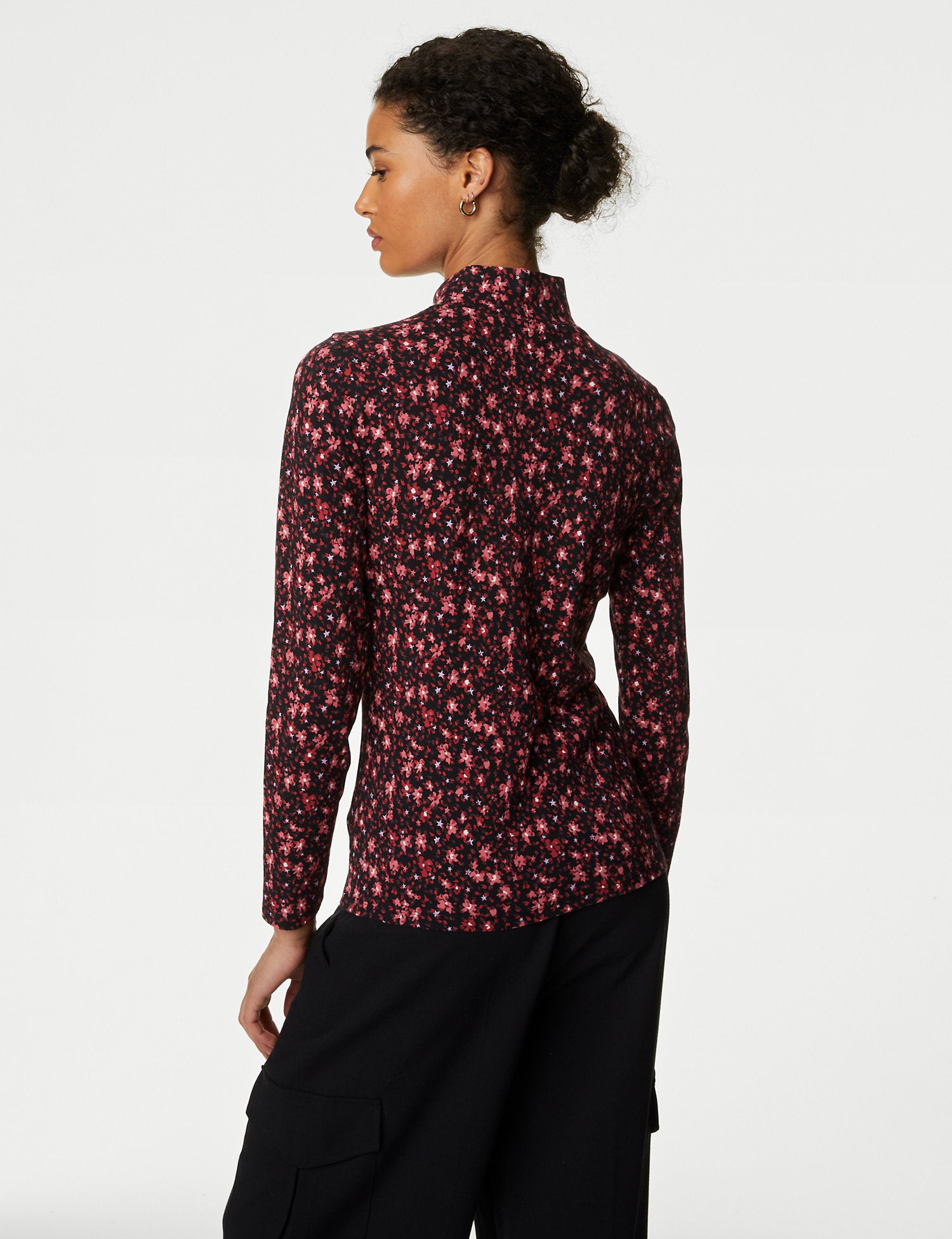 Cotton Rich Printed Slim Fit Top