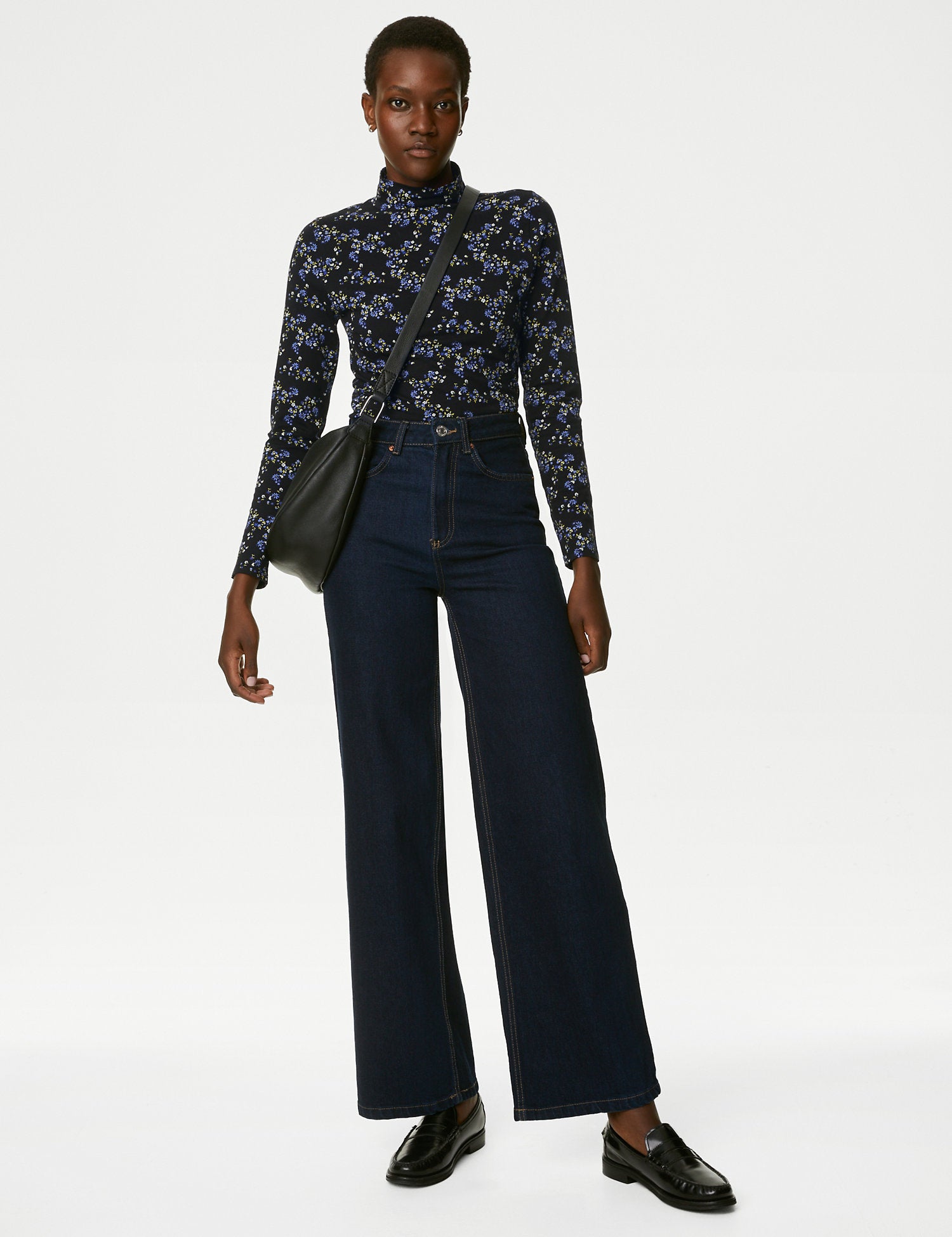 Cotton Rich Printed Slim Fit Top