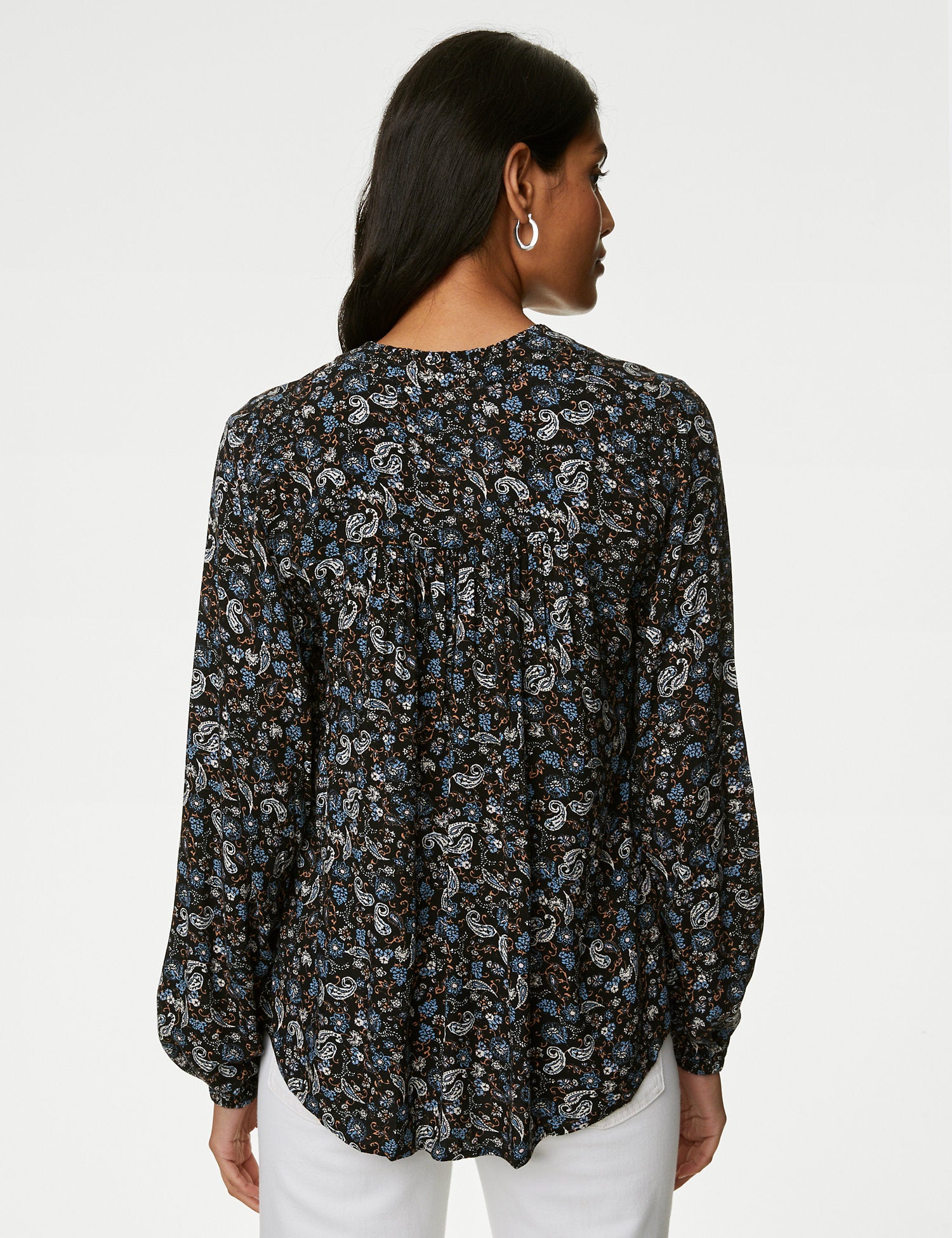 Printed Regular Fit Long Sleeve Blouse