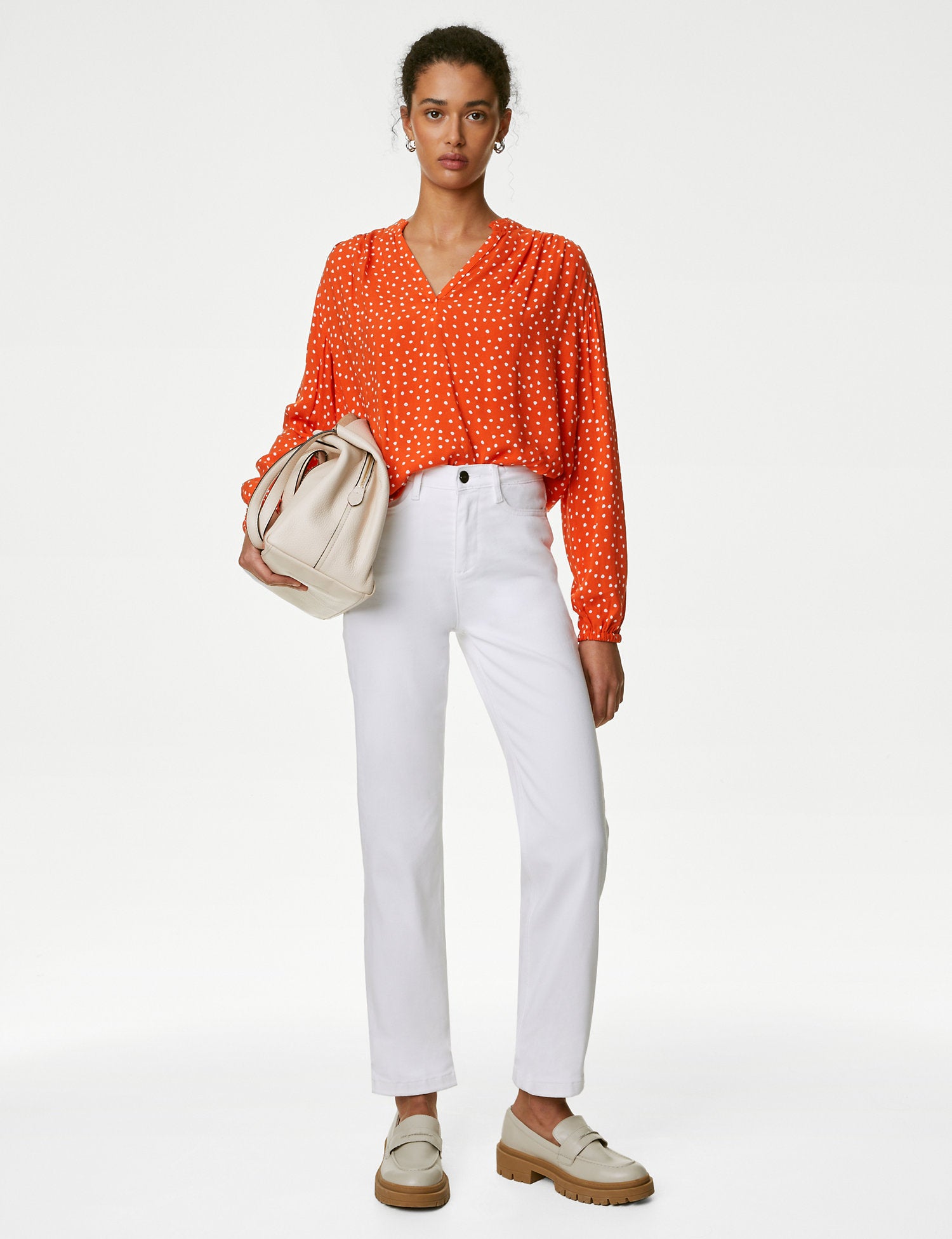Printed Regular Fit Long Sleeve Blouse