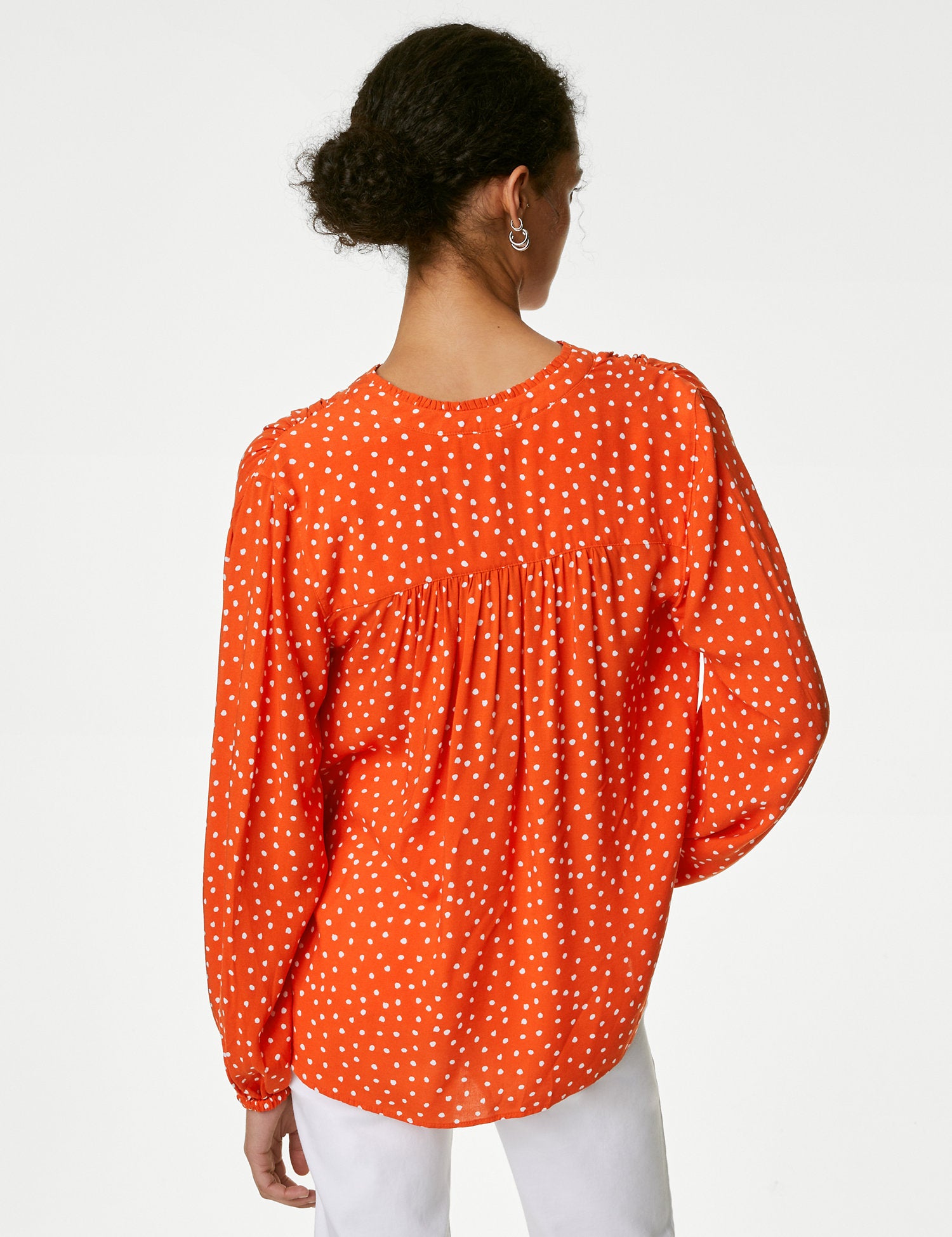 Printed Regular Fit Long Sleeve Blouse