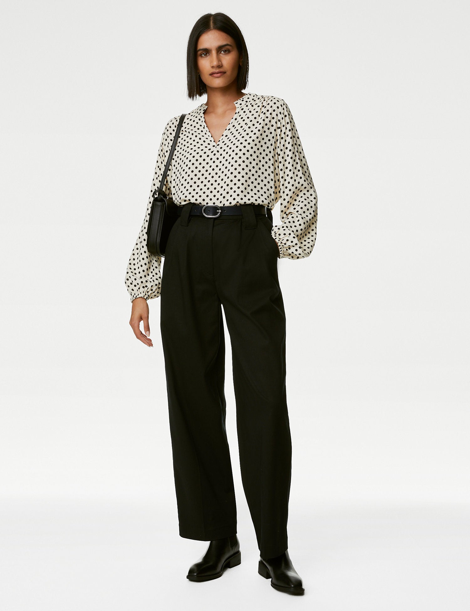 Printed Regular Fit Long Sleeve Blouse