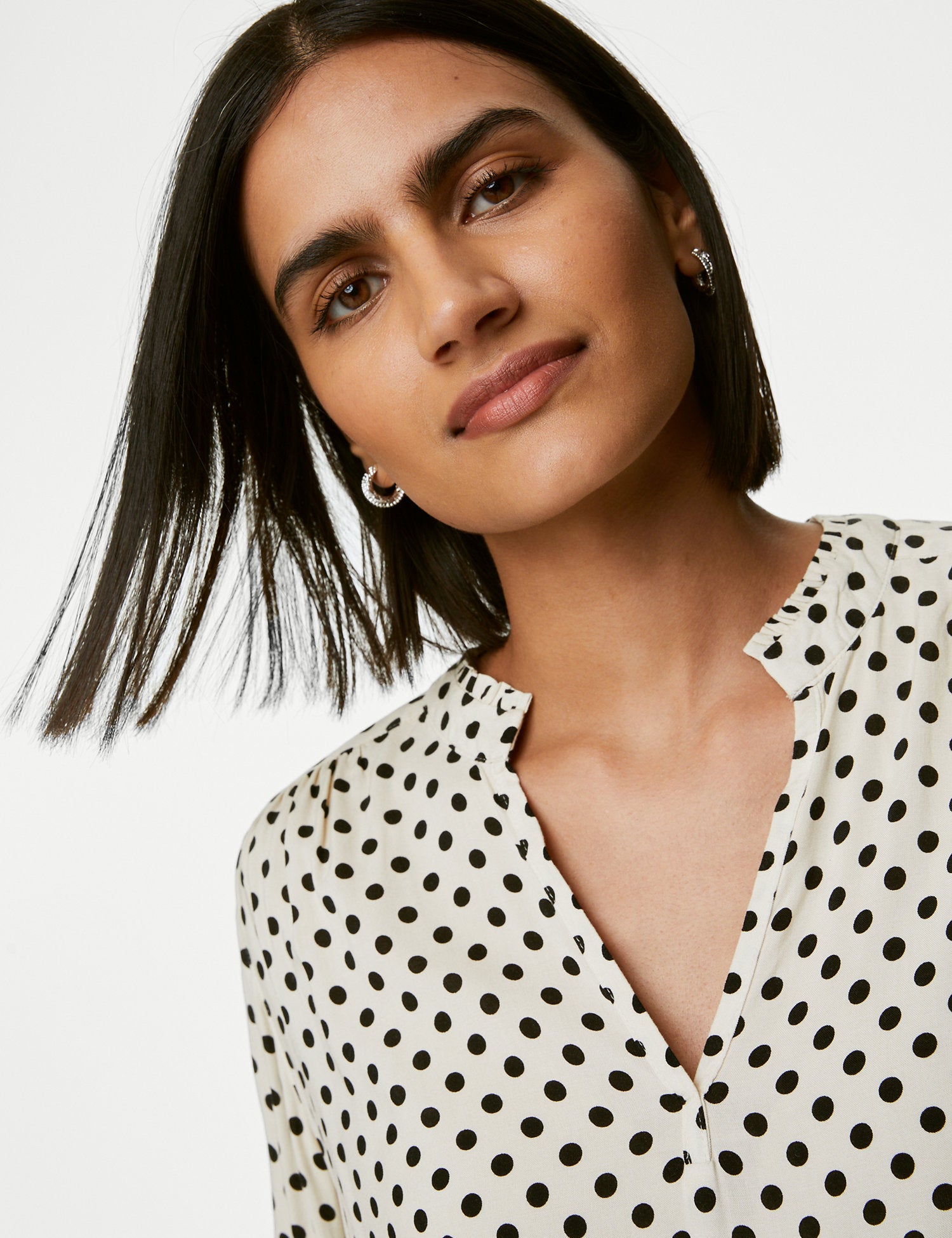 Printed Regular Fit Long Sleeve Blouse