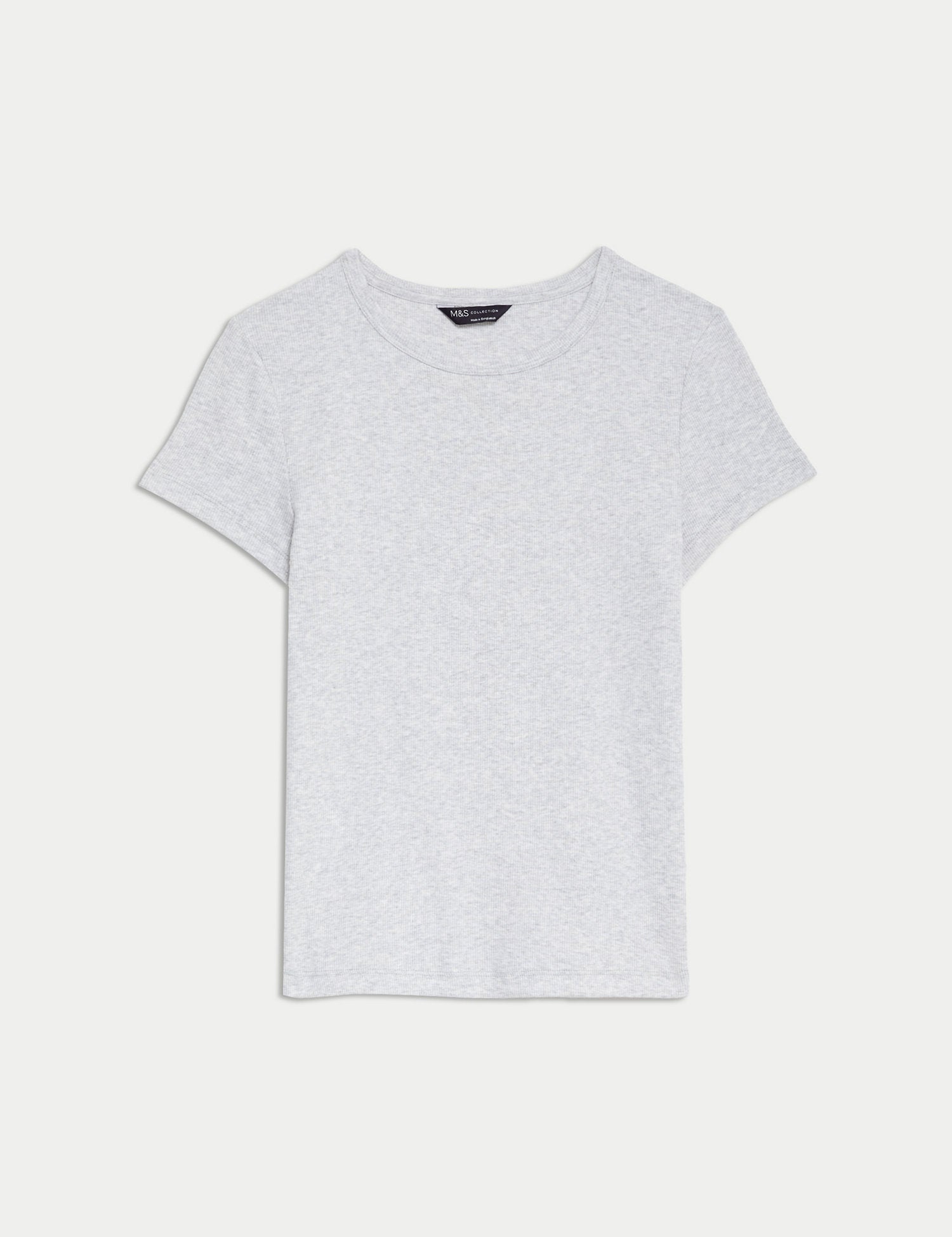 Cotton Rich Slim Fit Ribbed T-Shirt