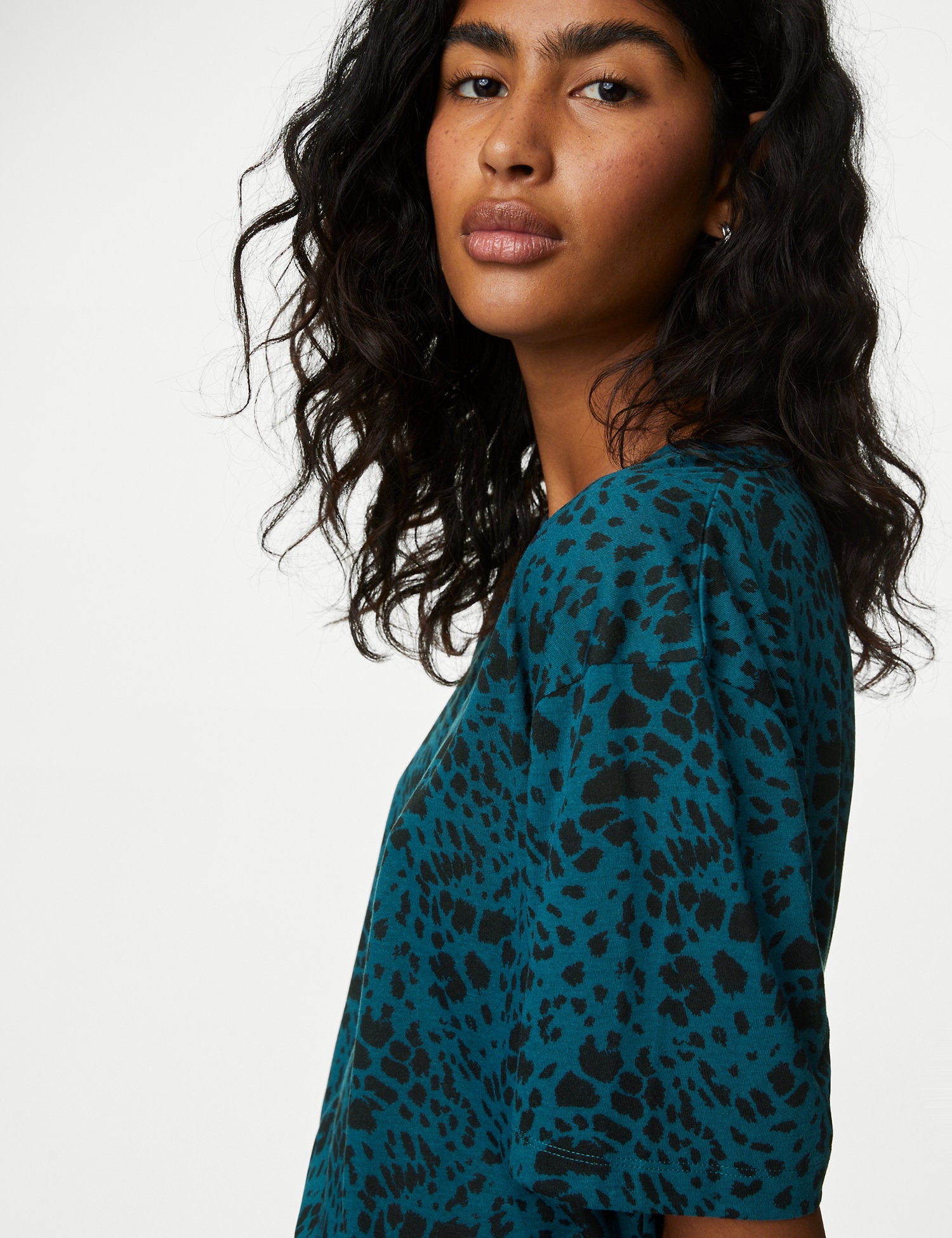 Printed Crew Neck Relaxed T-Shirt