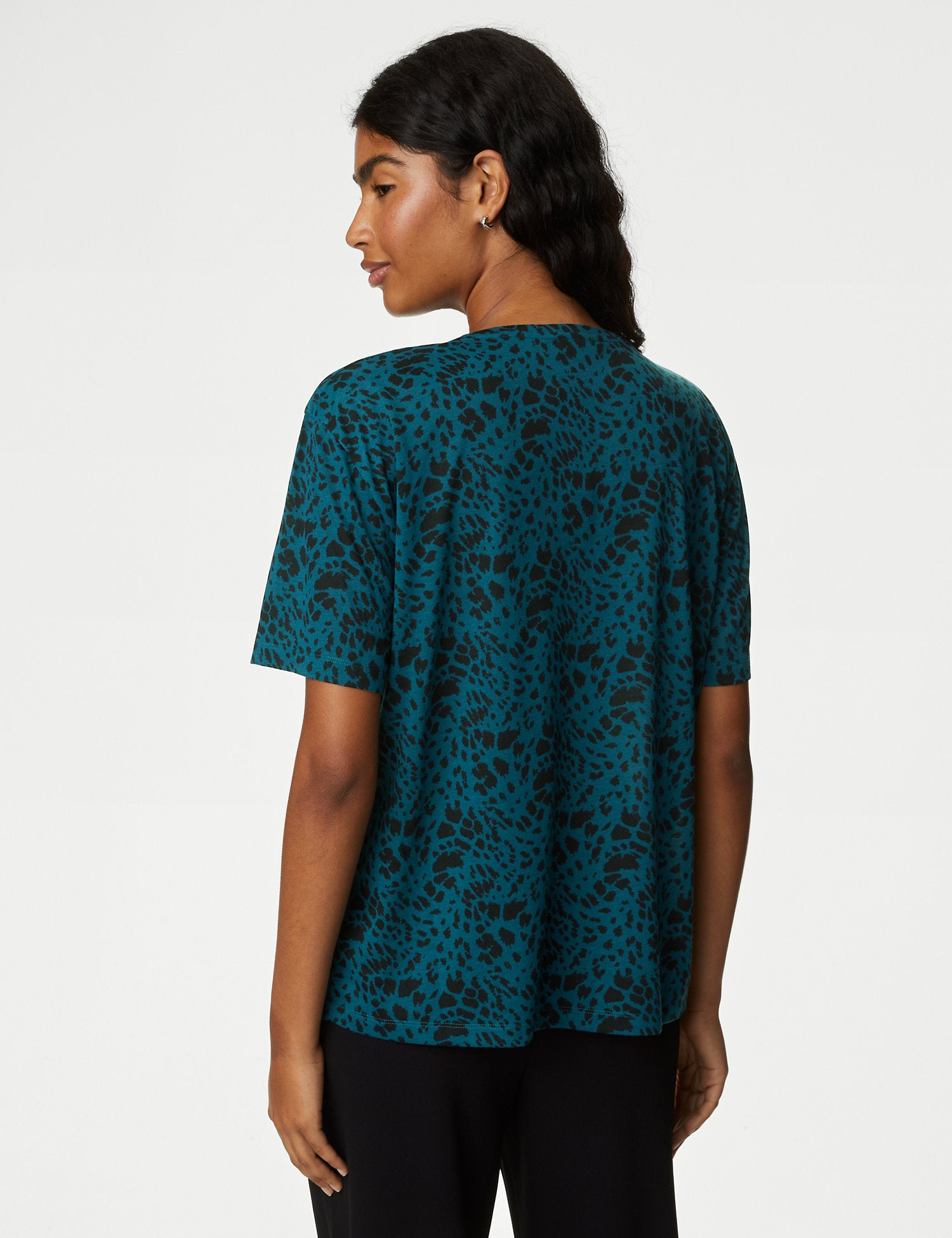 Printed Crew Neck Relaxed T-Shirt