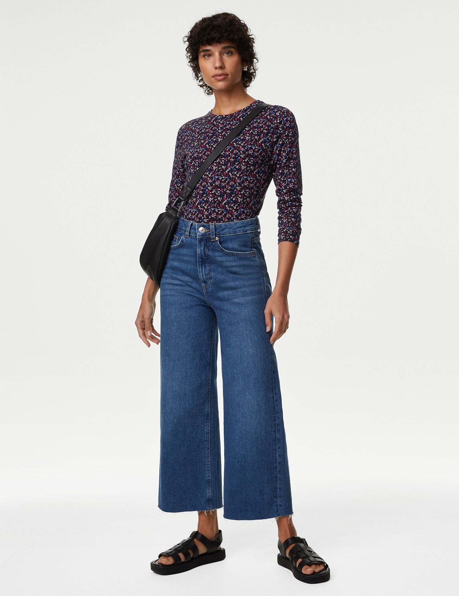 Cotton Rich Printed Slim Fit Top