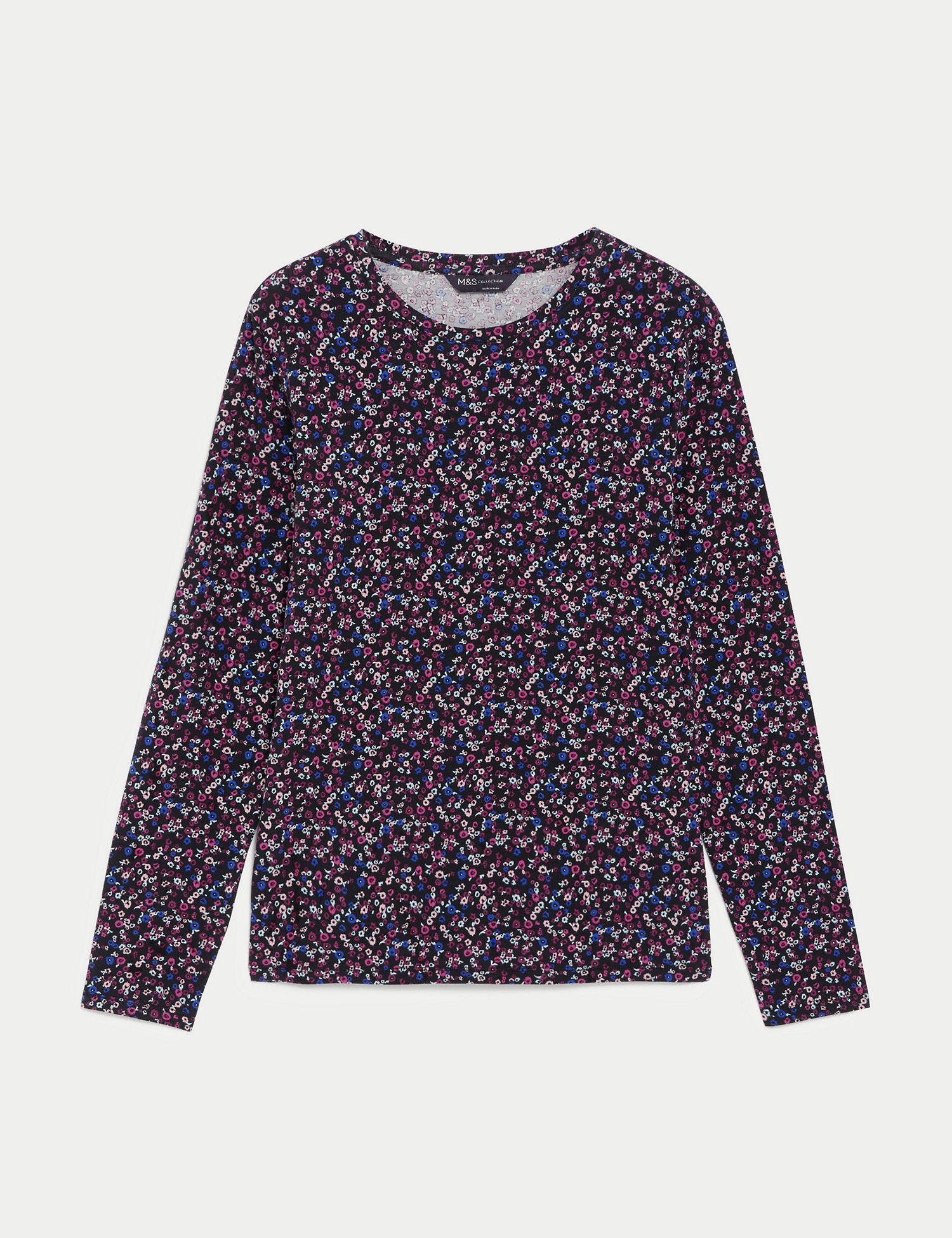 Cotton Rich Printed Slim Fit Top