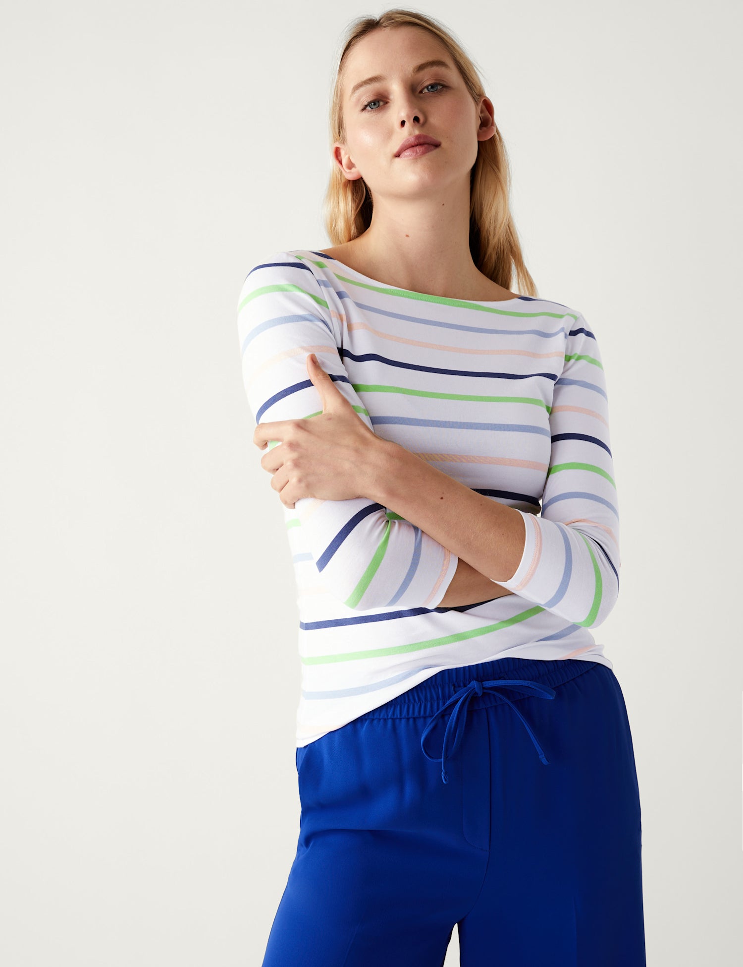 Cotton Rich Striped Slim Fit T-Shirt