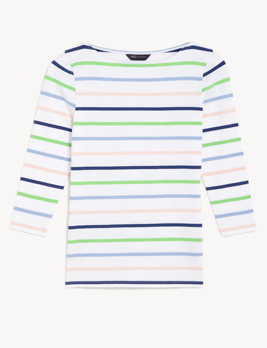Cotton Rich Striped Slim Fit T-Shirt