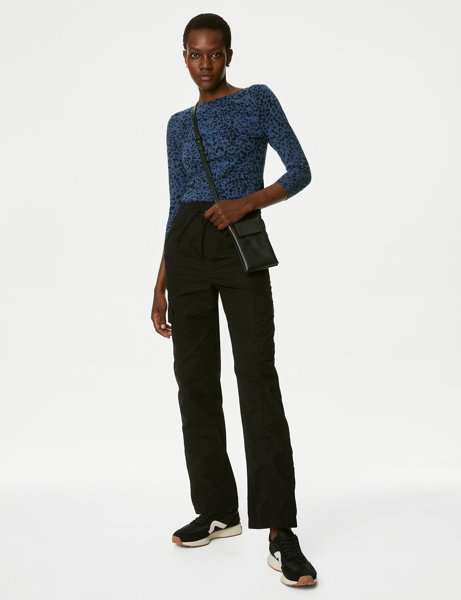 Cotton Rich Printed Slim Fit Top