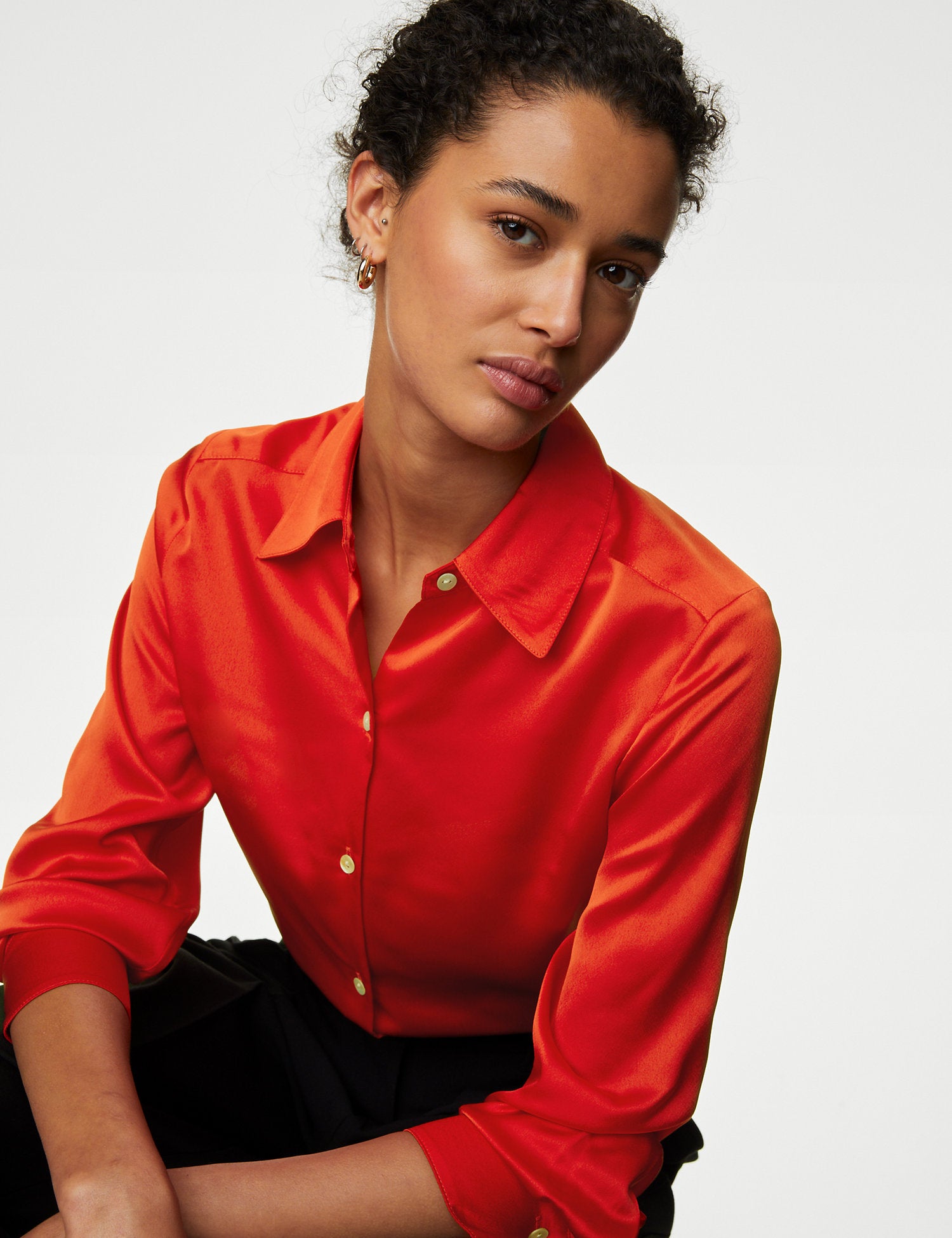 Satin Collared Shirt