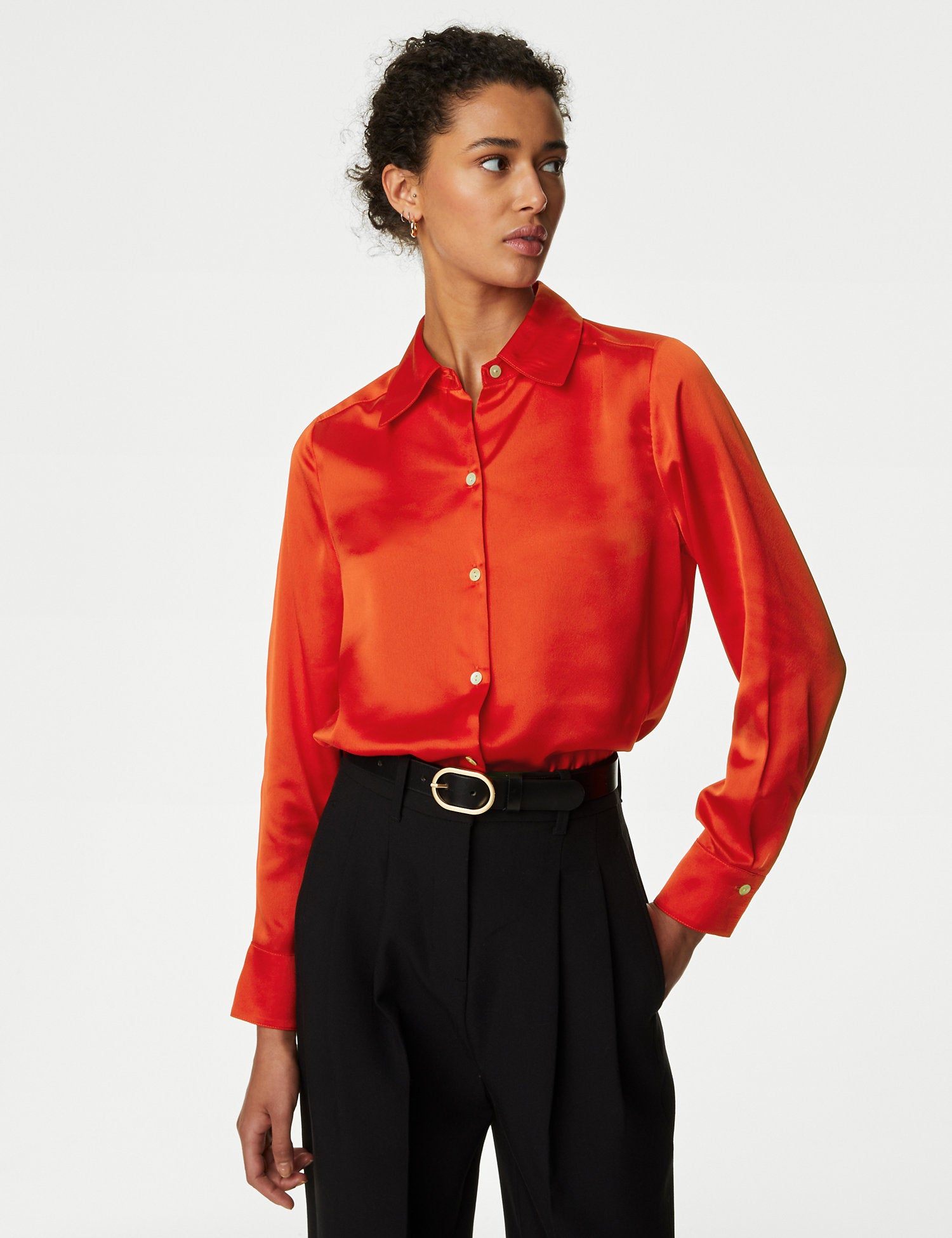 Satin Collared Shirt