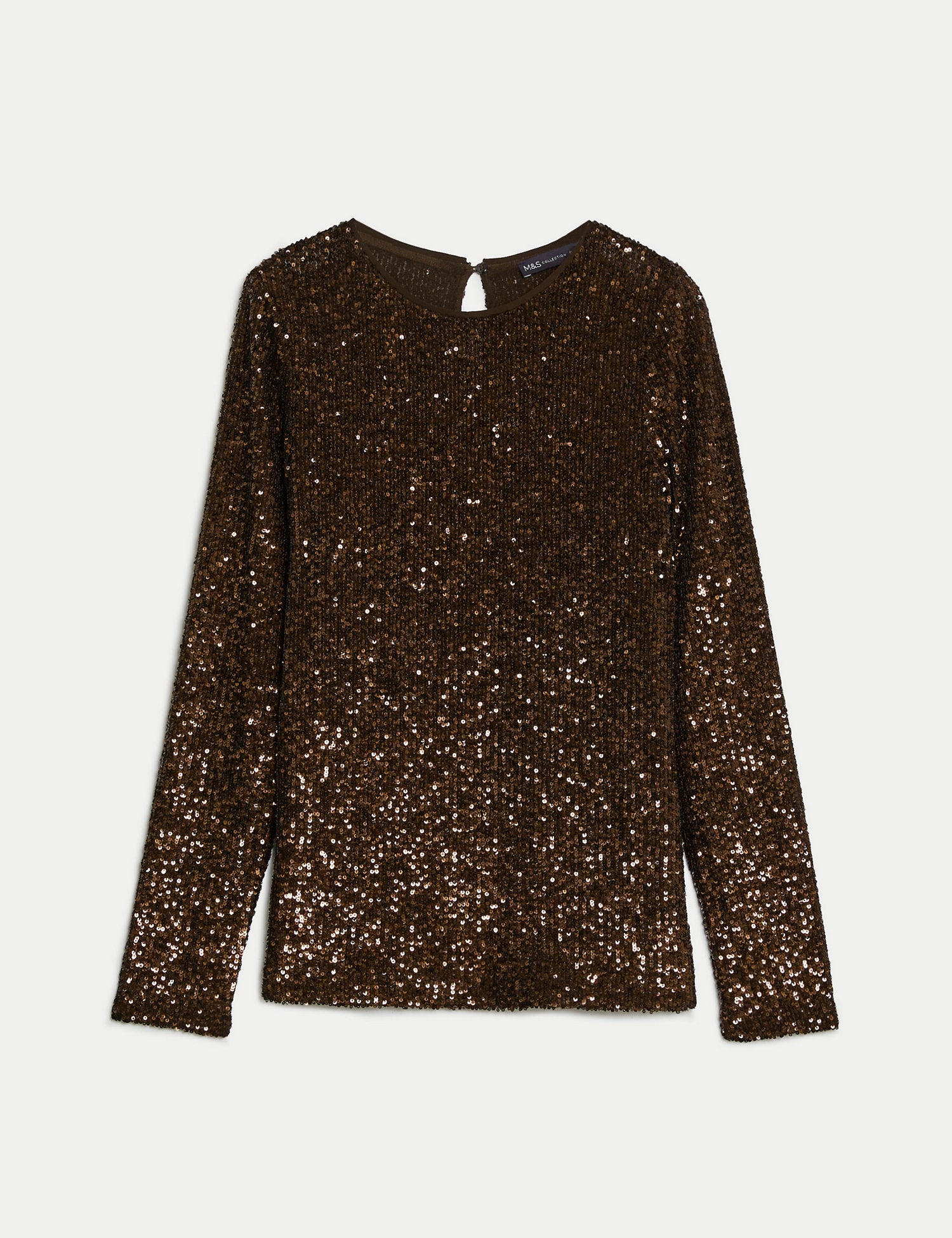 Sequin Round Neck Top
