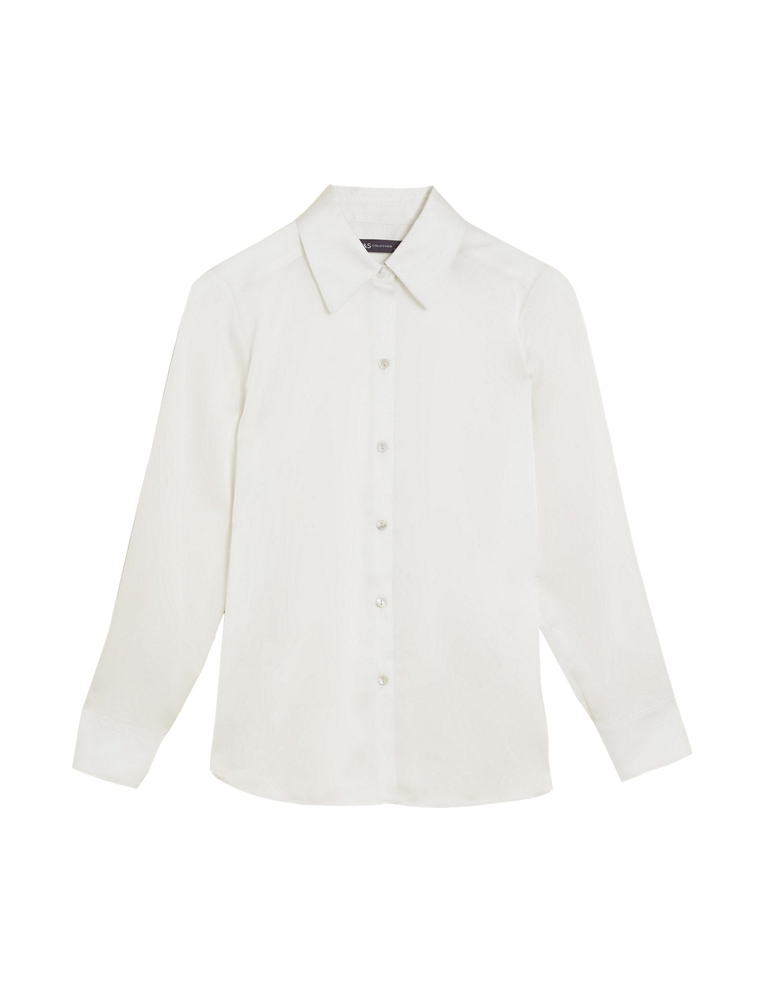 Satin Collared Long Sleeve Shirt