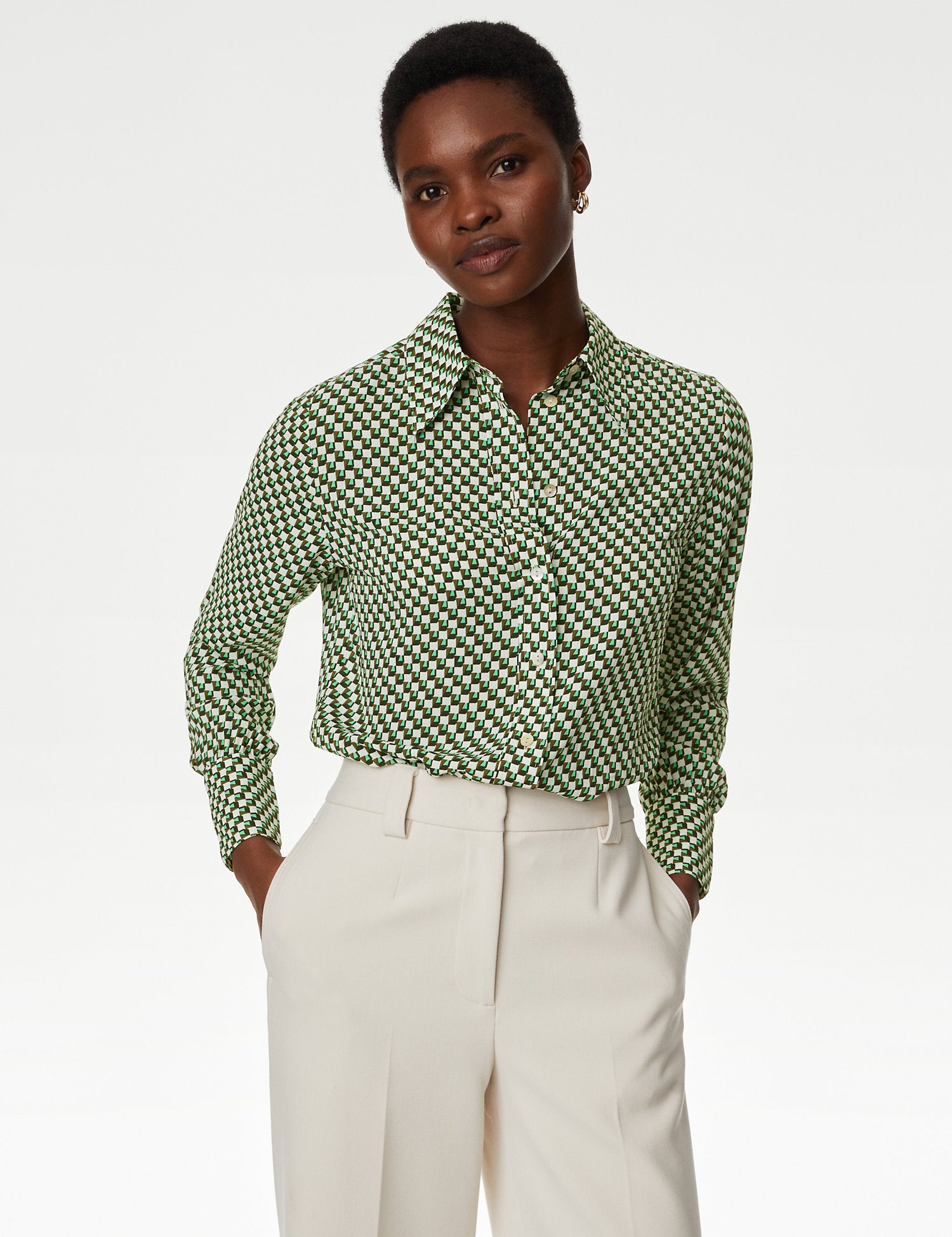 Printed Collared Shirt