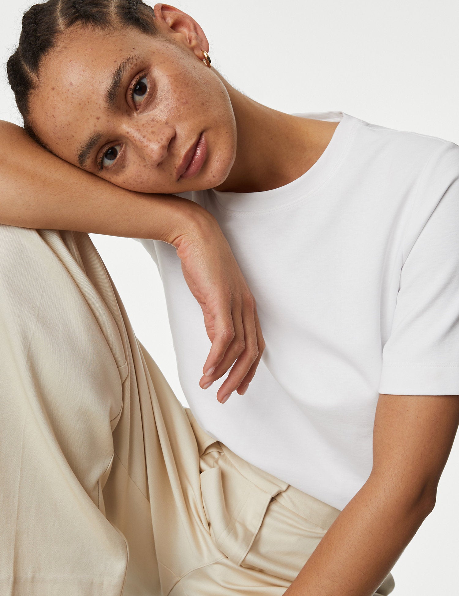 Cotton Rich Crew Neck T-Shirt