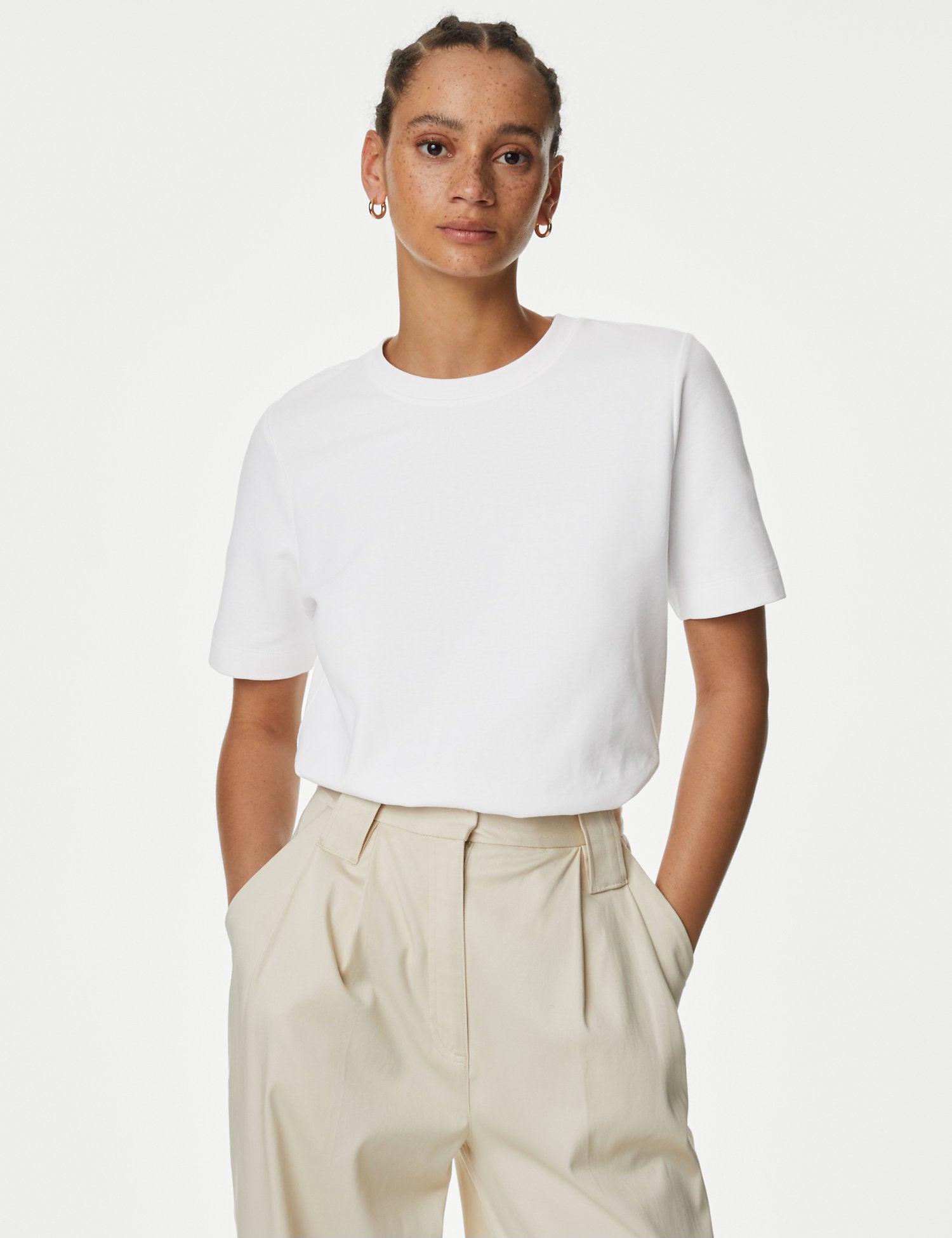 Cotton Rich Crew Neck T-Shirt