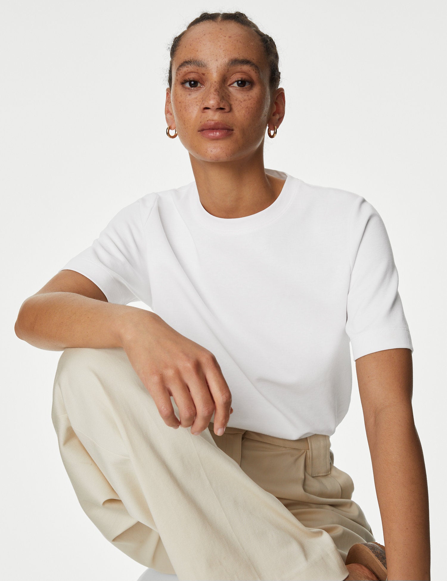 Cotton Rich Crew Neck T-Shirt