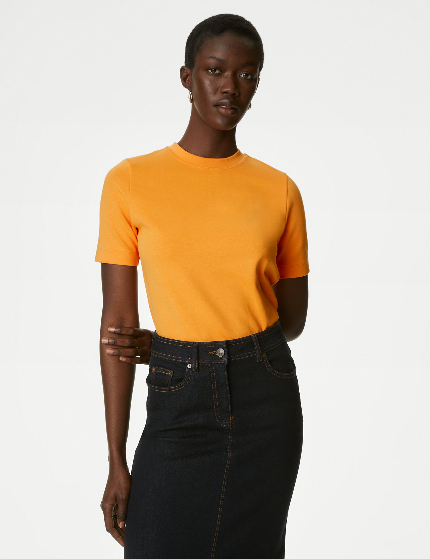 Cotton Rich Crew Neck T-Shirt