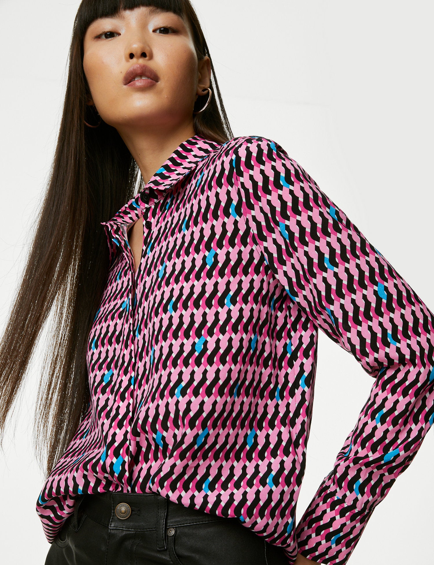 Cupro Rich Printed Shirt