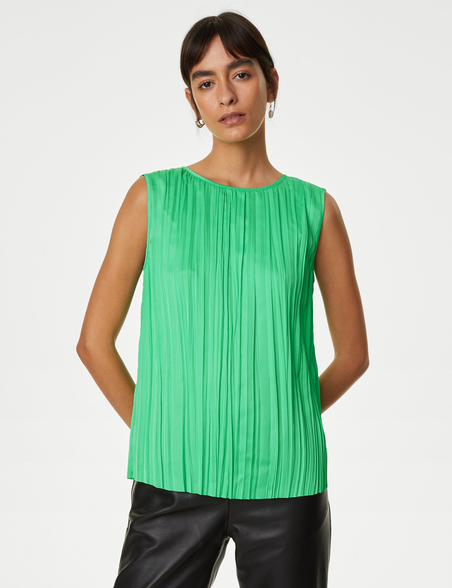 Plisse Vest Top