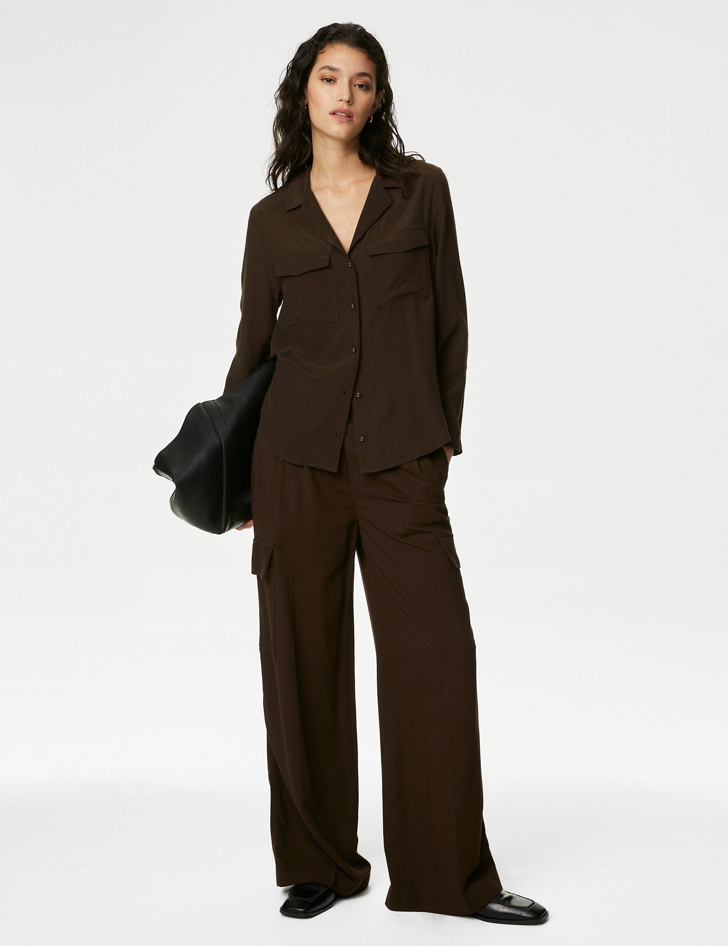 Cupro Rich Collared Shirt