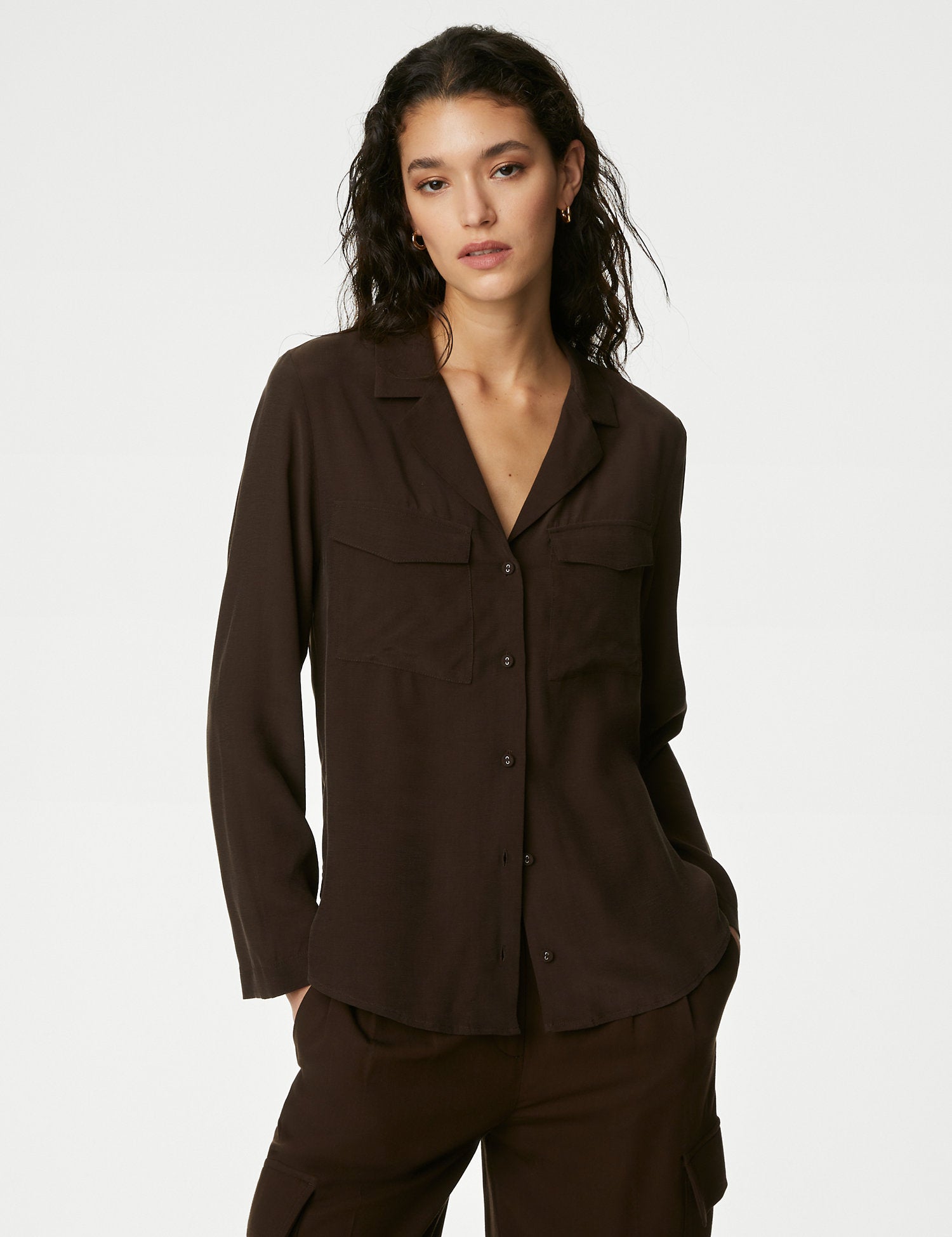 Cupro Rich Collared Shirt