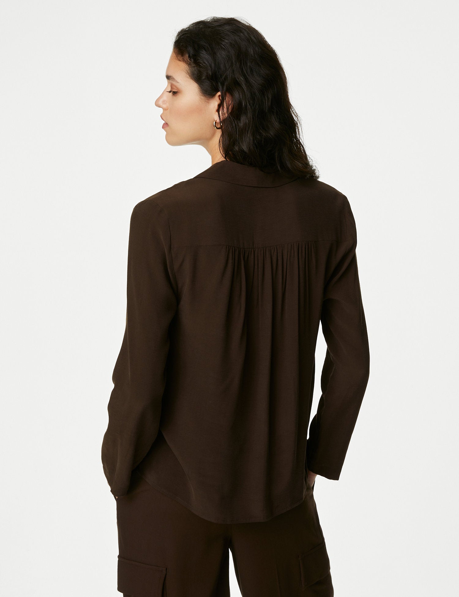 Cupro Rich Collared Shirt