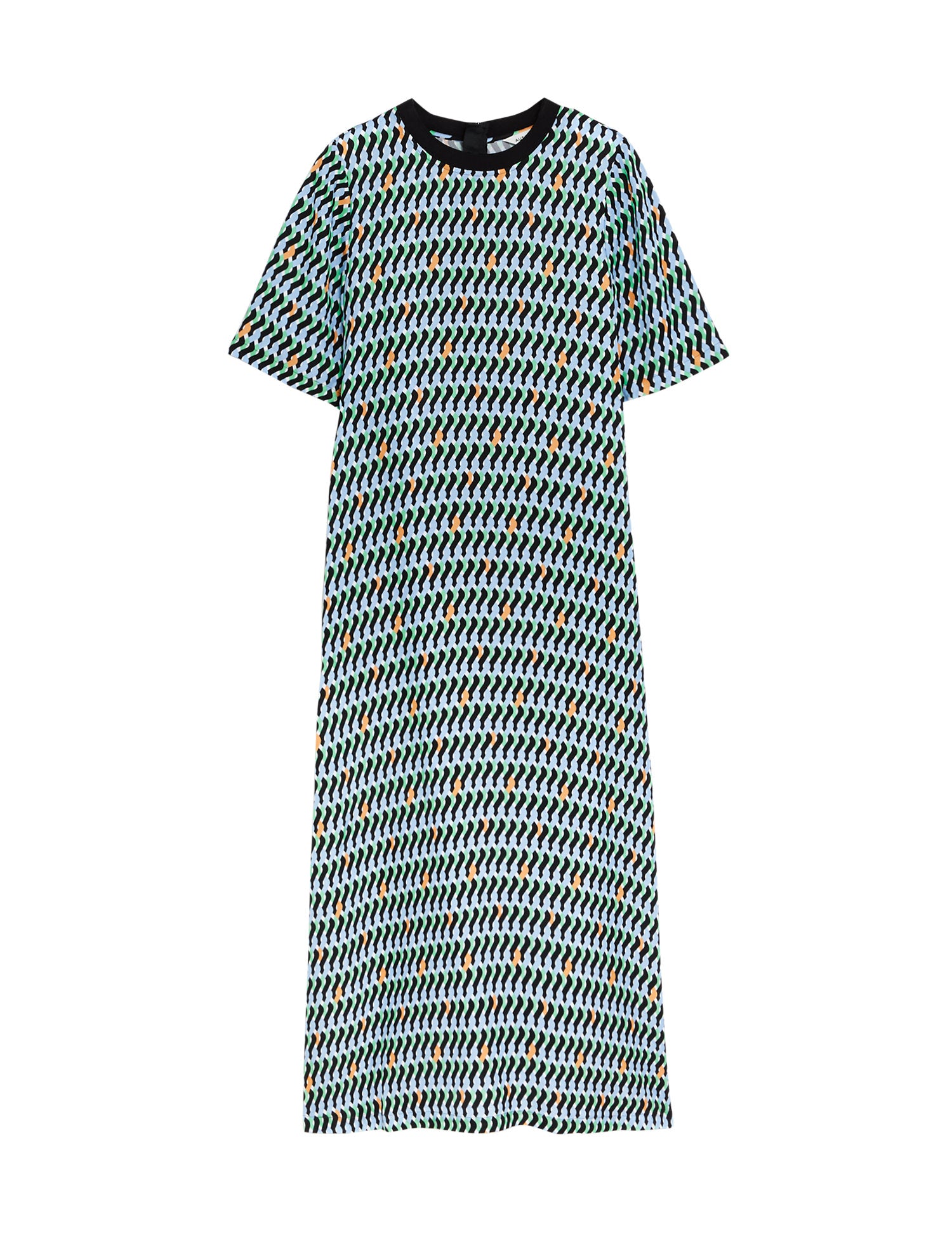 Cupro Rich Printed Midaxi T-Shirt Dress