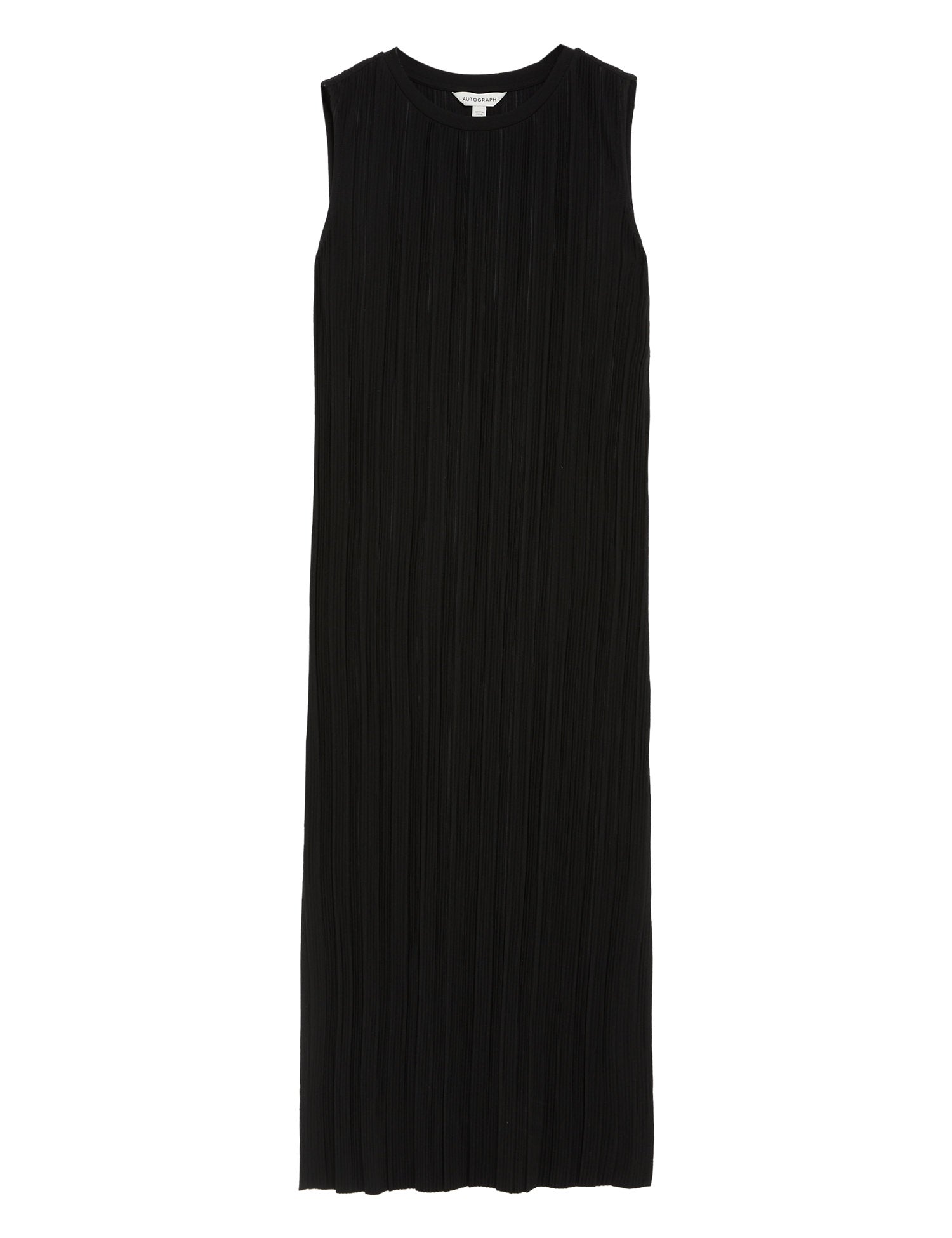 Jersey Plisse Midaxi Column Dress