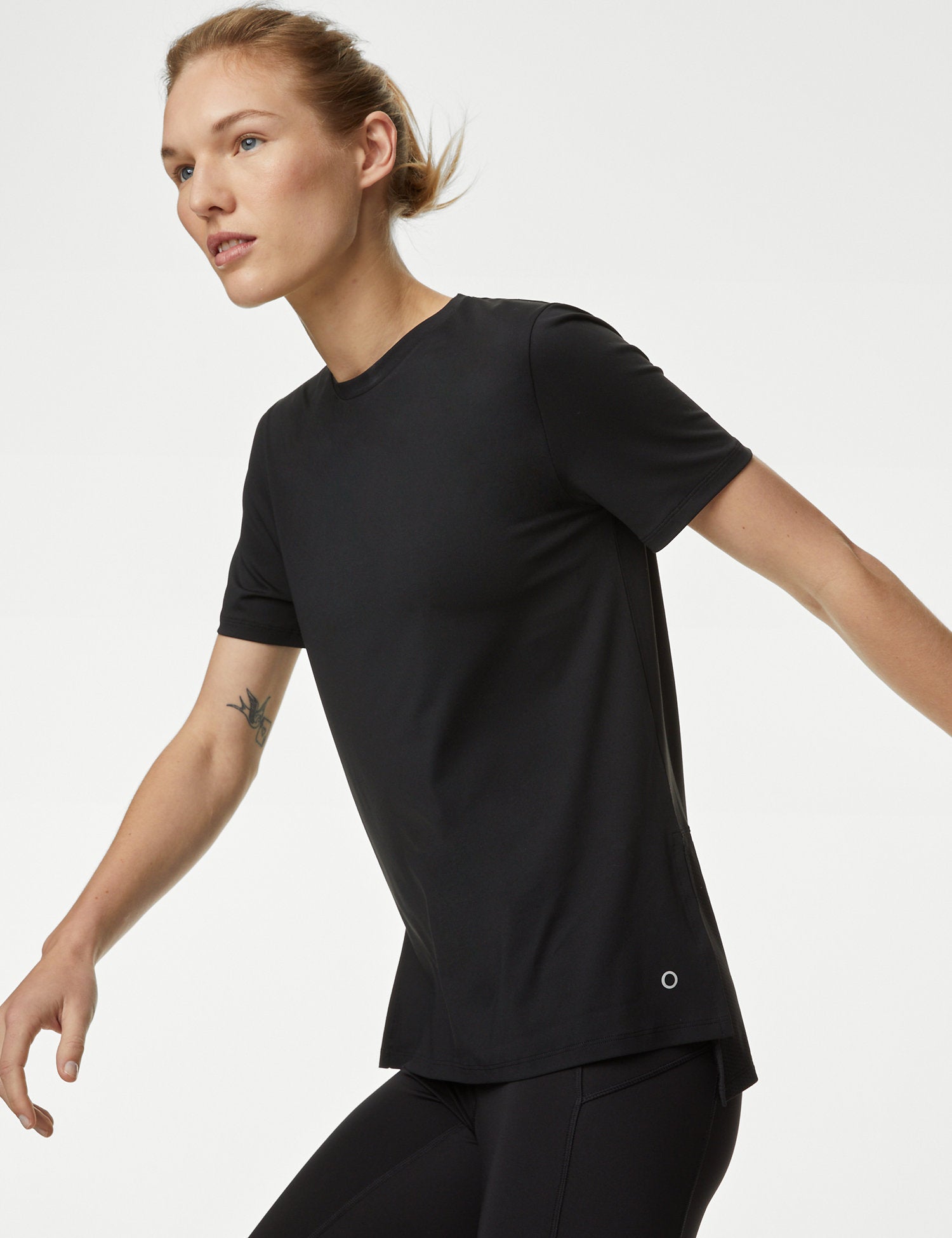 Scoop Neck Mesh Back T-Shirt