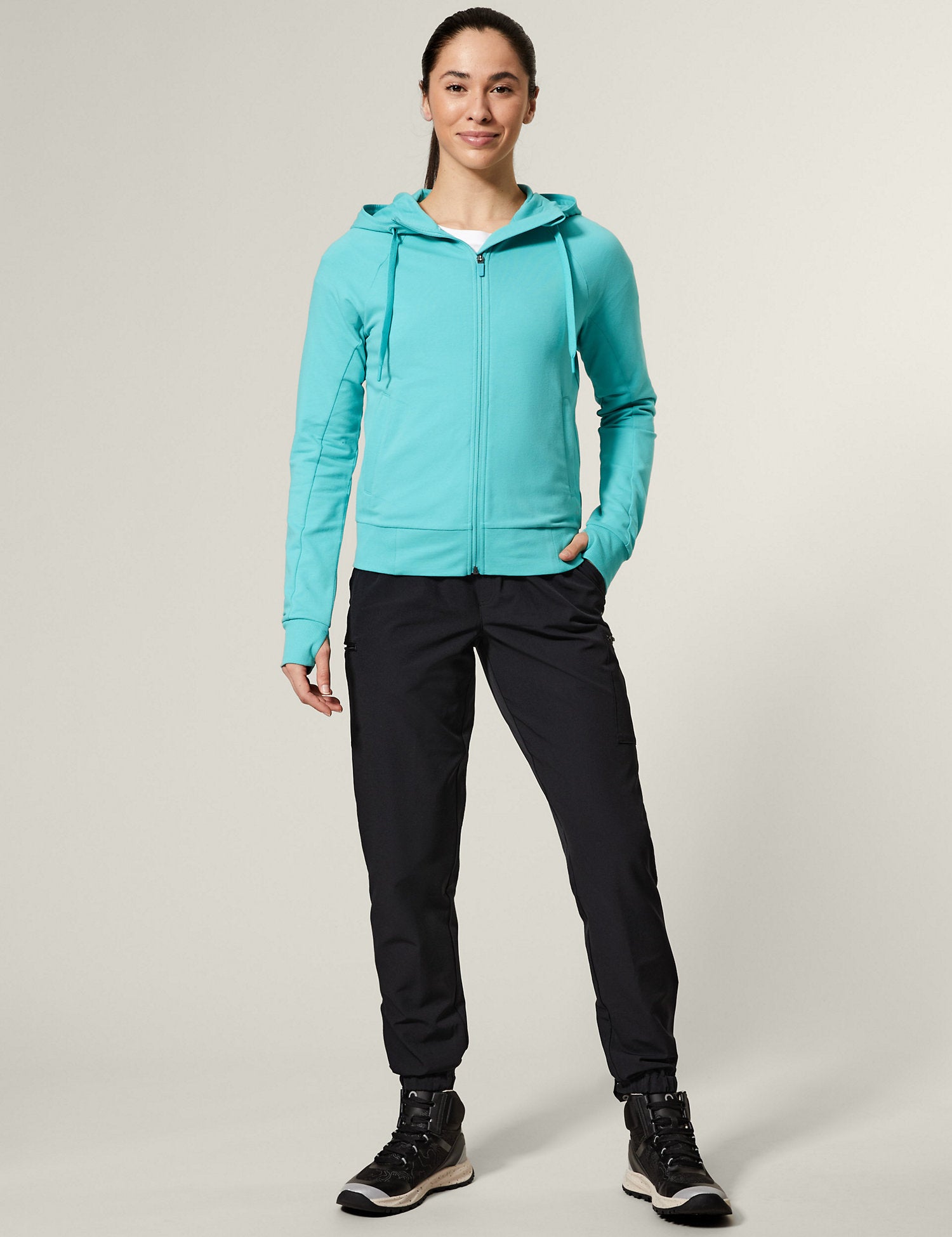 Cotton Rich Zip Up Hoodie