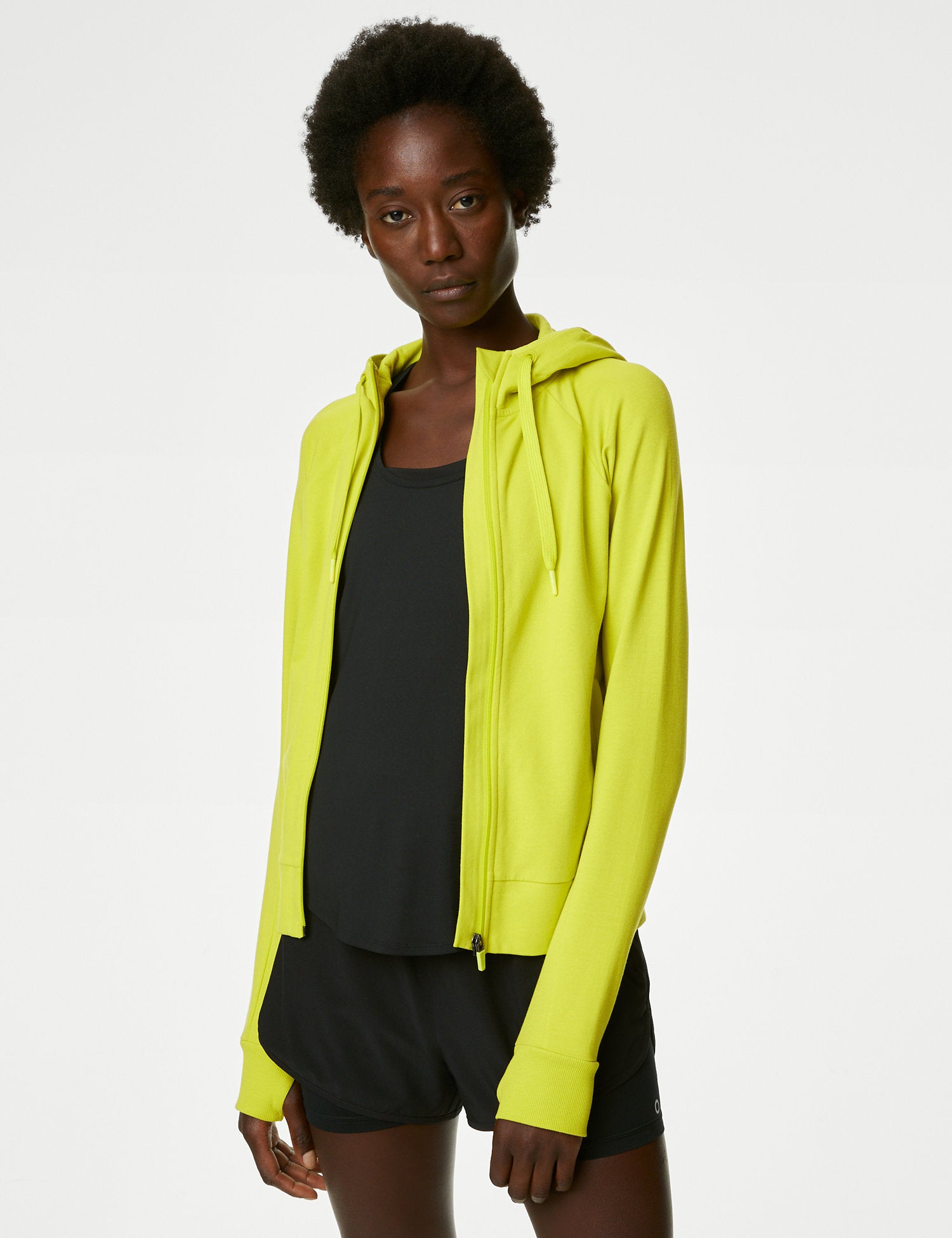 Cotton Rich Zip Up Hoodie